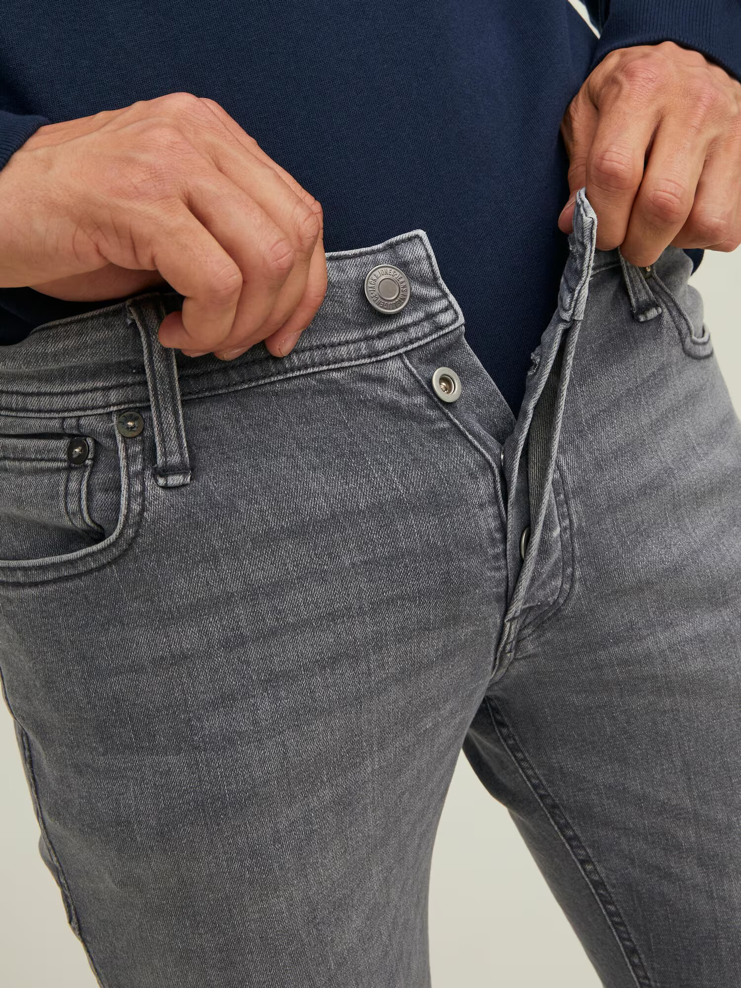 JACK & JONES Kavbojke 'Glenn' siv denim - Pepit.si