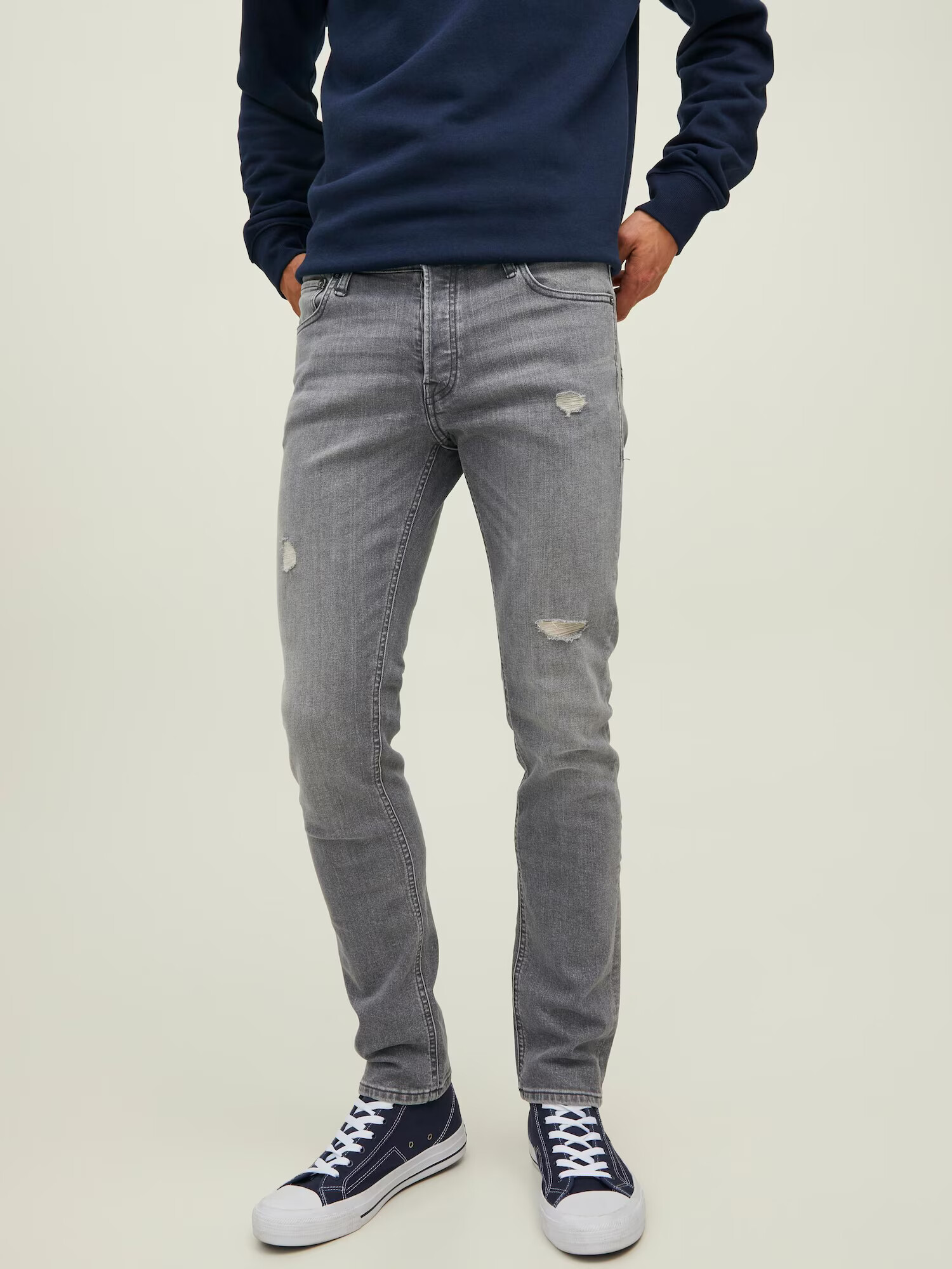 JACK & JONES Kavbojke 'Glenn' siv denim - Pepit.si