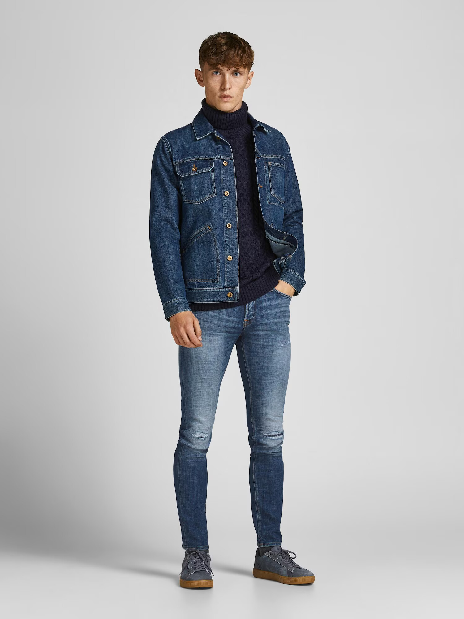 JACK & JONES Kavbojke 'Glenn' temno modra - Pepit.si