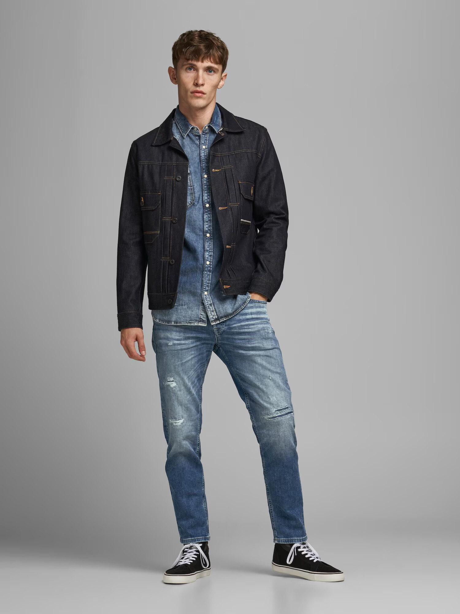 JACK & JONES Kavbojke 'JJIMIKE JJORIGINAL' modra / moder denim - Pepit.si