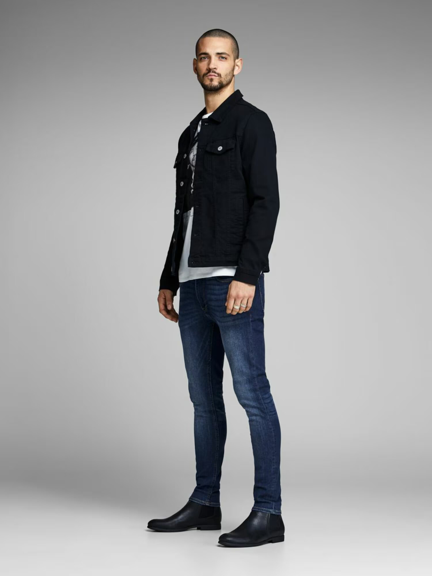 JACK & JONES Kavbojke 'Liam' moder denim - Pepit.si