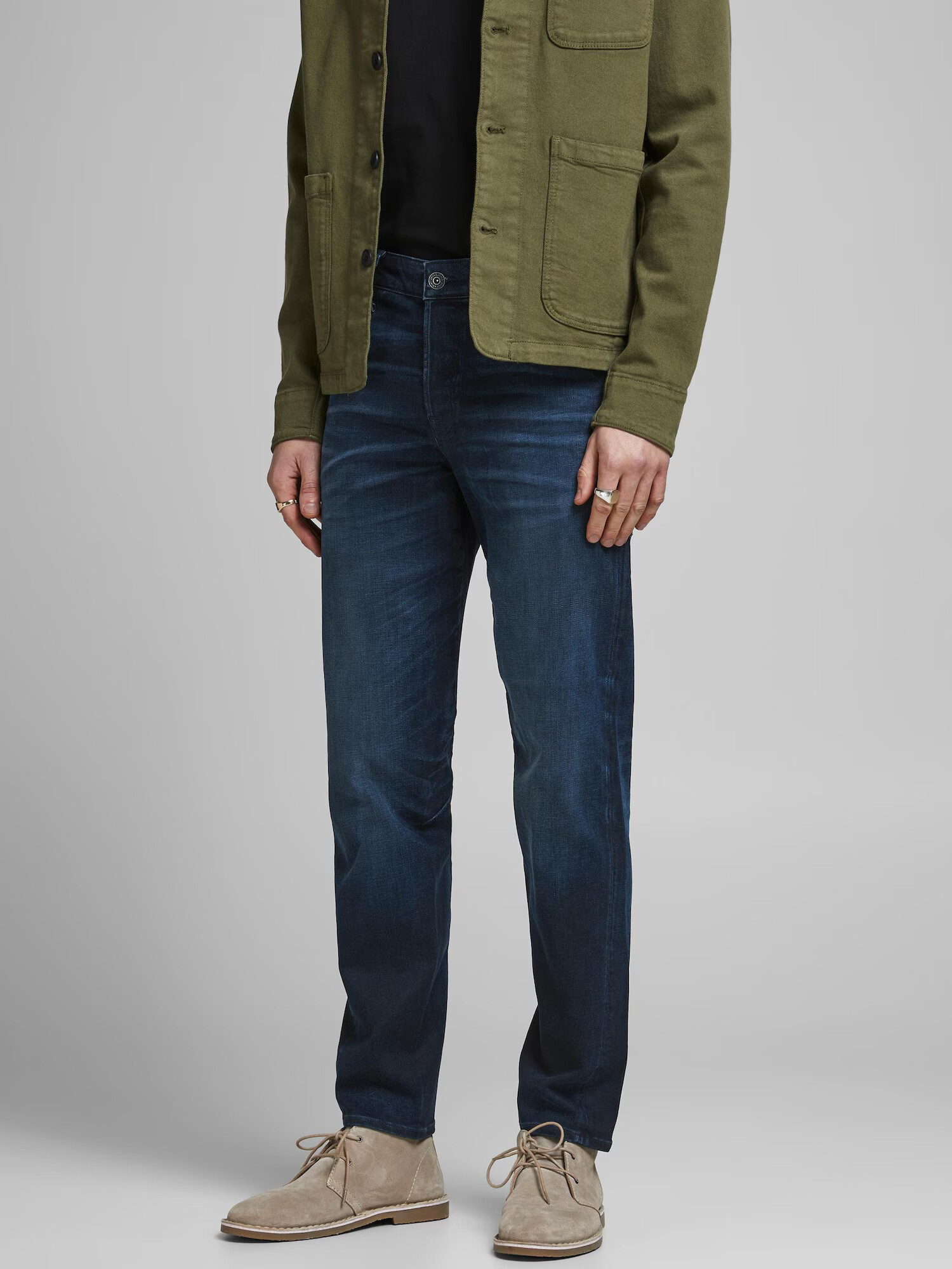 JACK & JONES Kavbojke 'Mike Ron' temno modra - Pepit.si