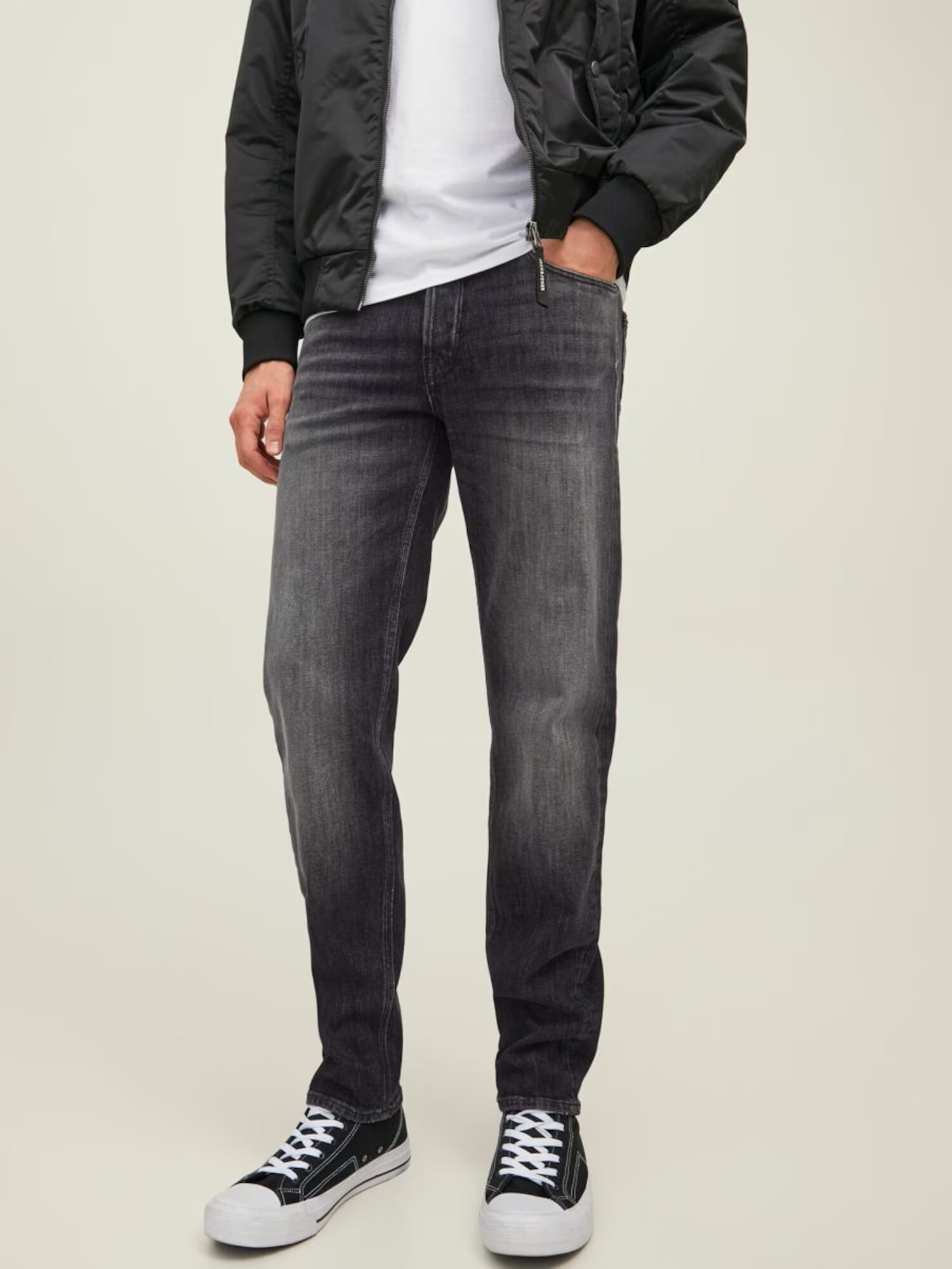 JACK & JONES Kavbojke 'Mike Wood' črn denim - Pepit.si