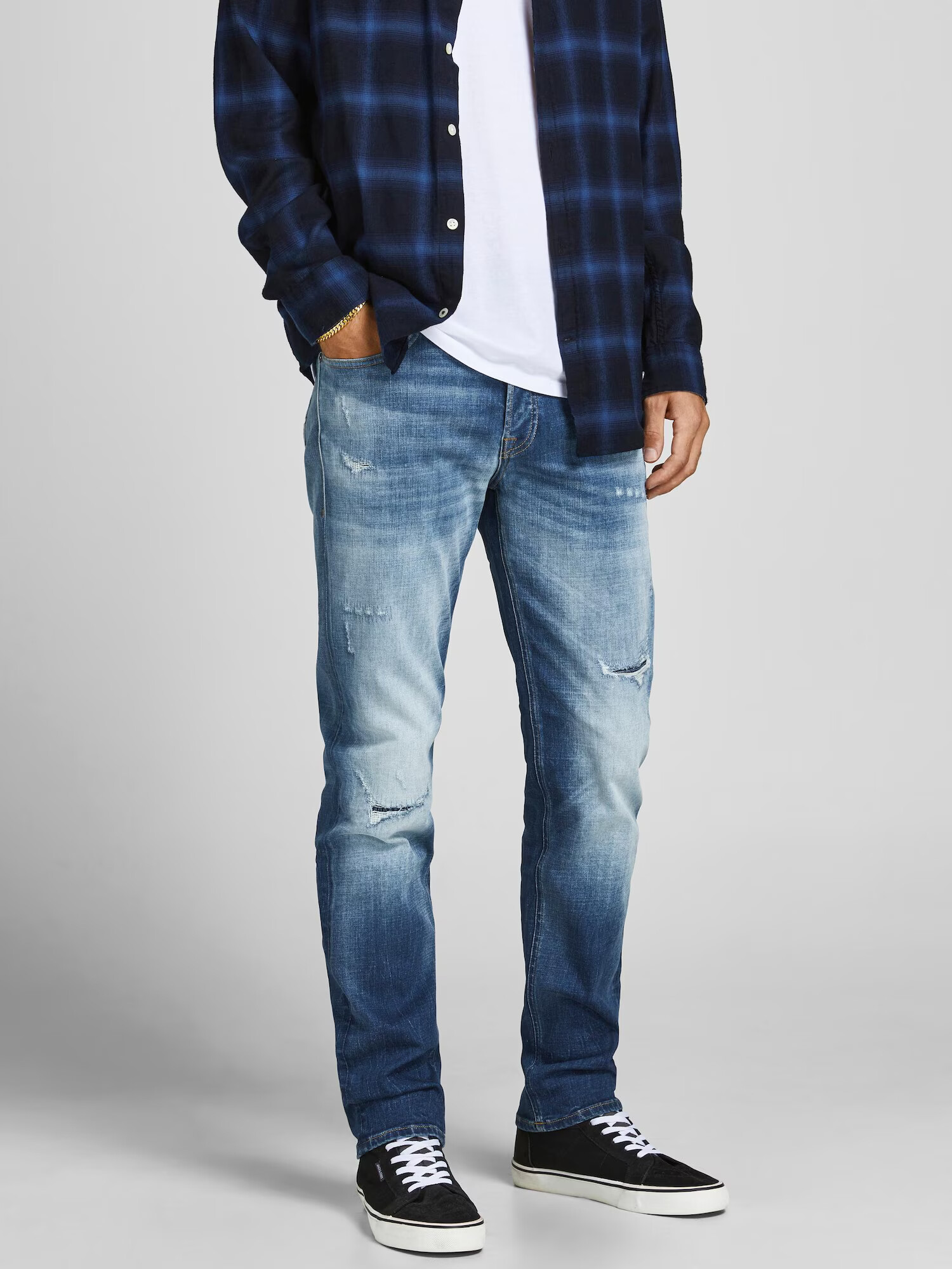 JACK & JONES Kavbojke moder denim - Pepit.si