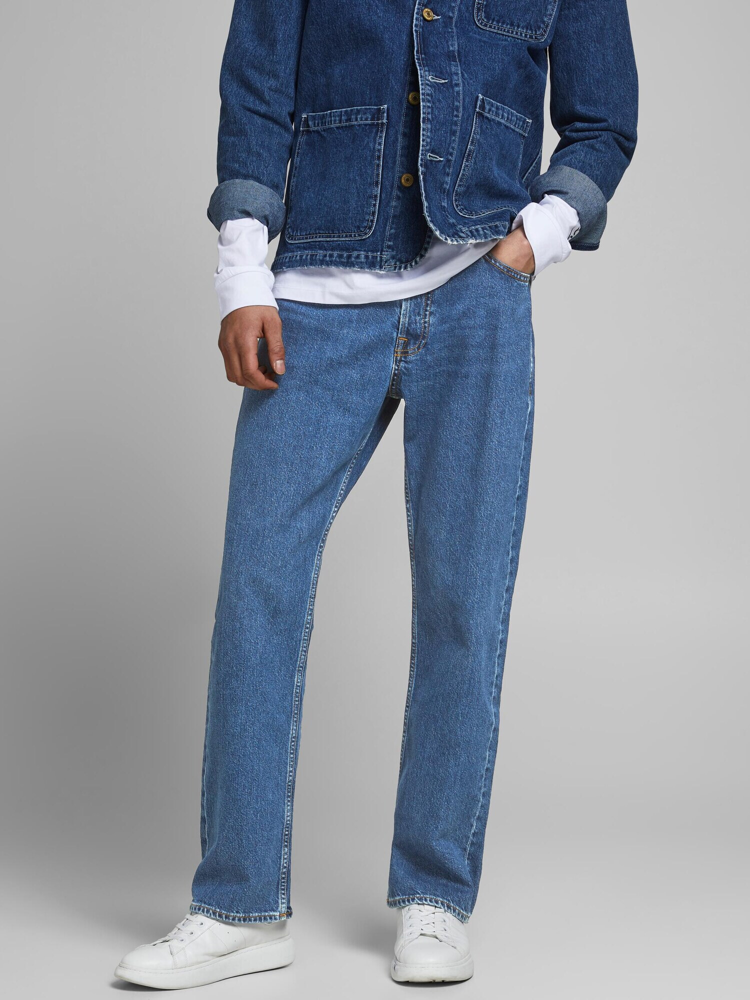 JACK & JONES Kavbojke moder denim - Pepit.si