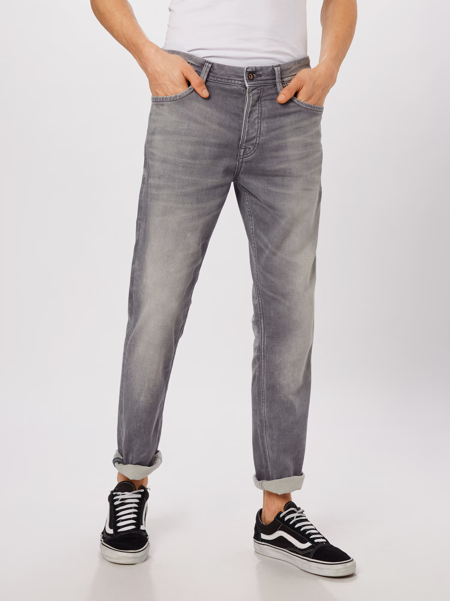 JACK & JONES Kavbojke 'Tim Leon' siv denim - Pepit.si