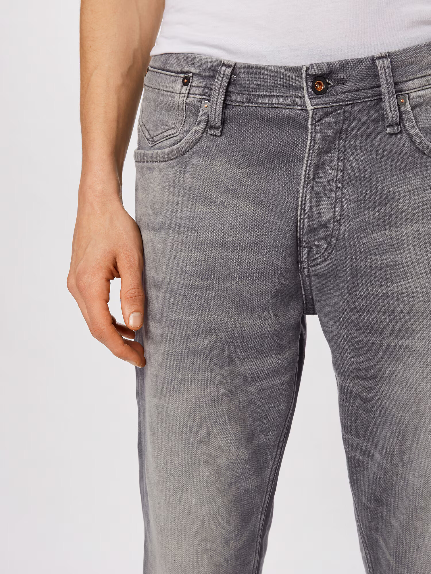 JACK & JONES Kavbojke 'Tim Leon' siv denim - Pepit.si