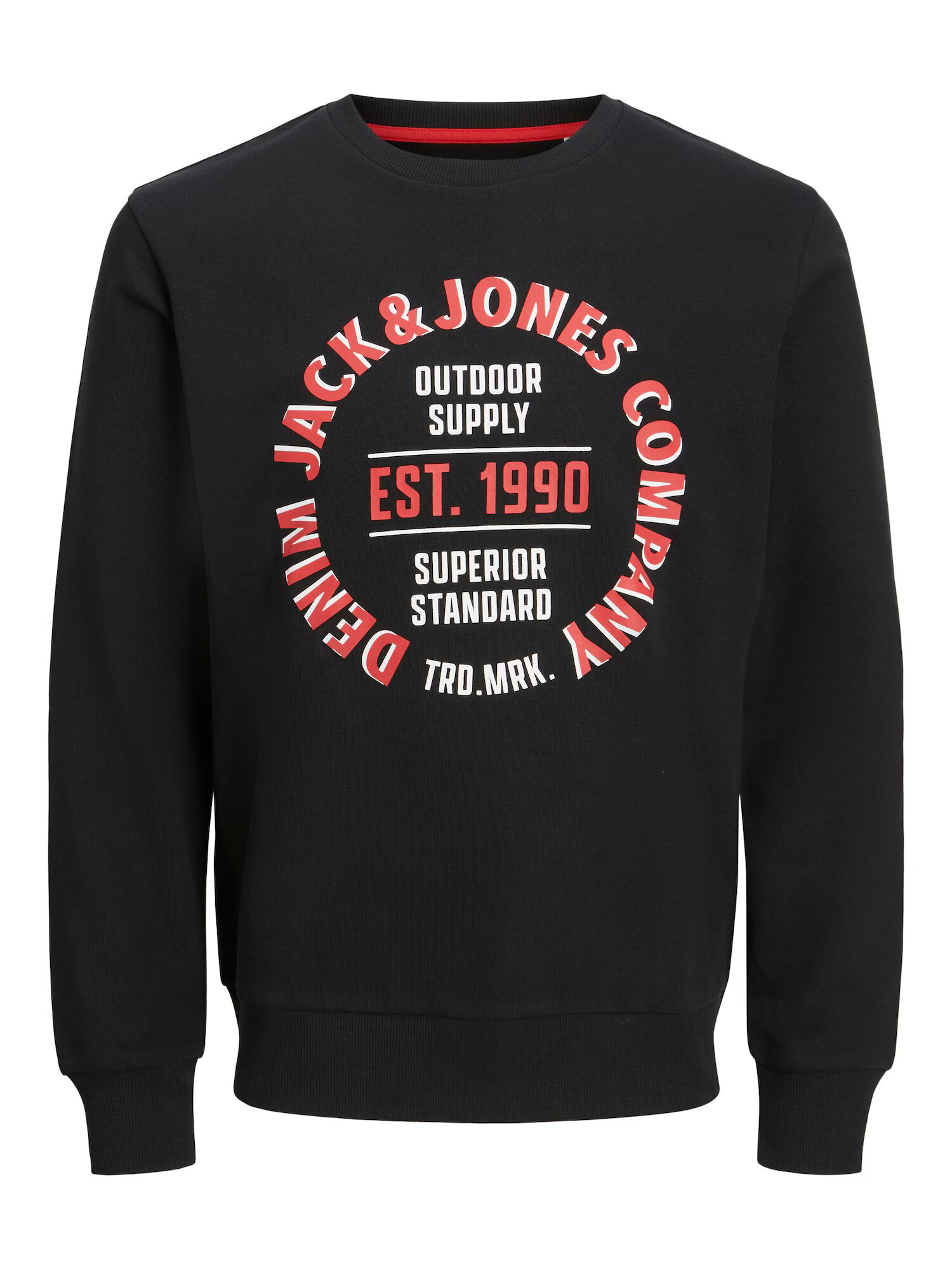 JACK & JONES Majica 'Andy' rdeča / črna / bela - Pepit.si