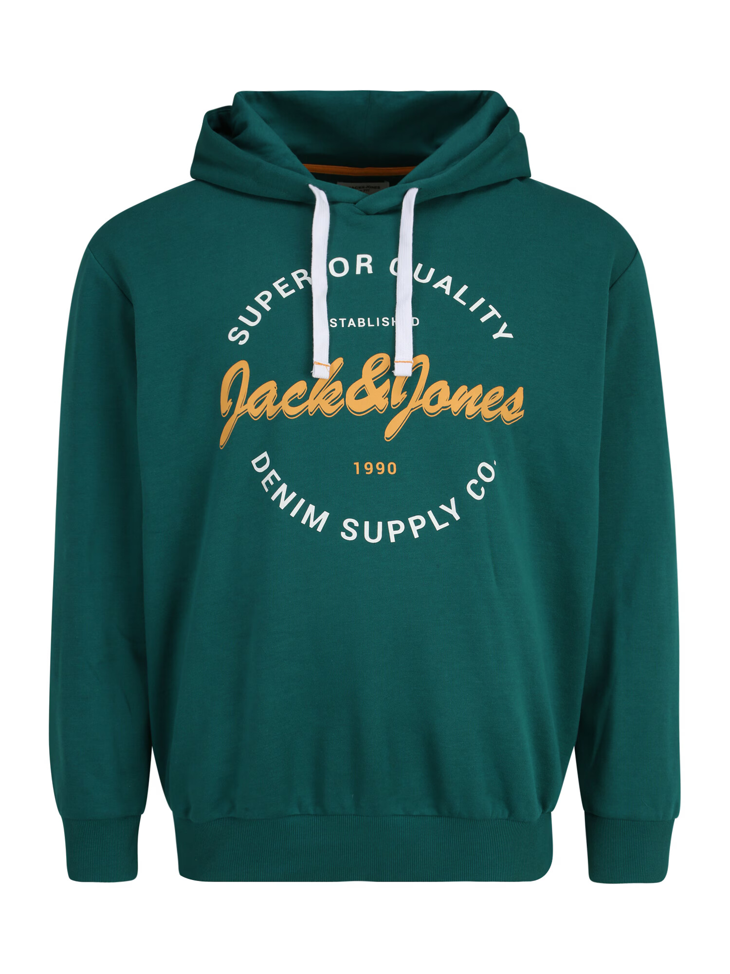 Jack & Jones Plus Majica 'ANDY' rumena / temno zelena / bela - Pepit.si