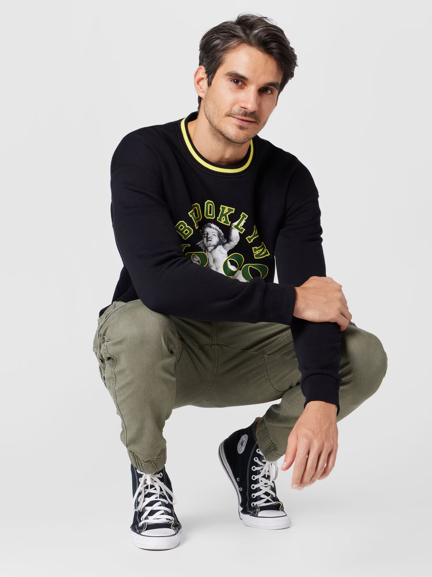 JACK & JONES Majica apno / svetlo siva / oliva / črna - Pepit.si