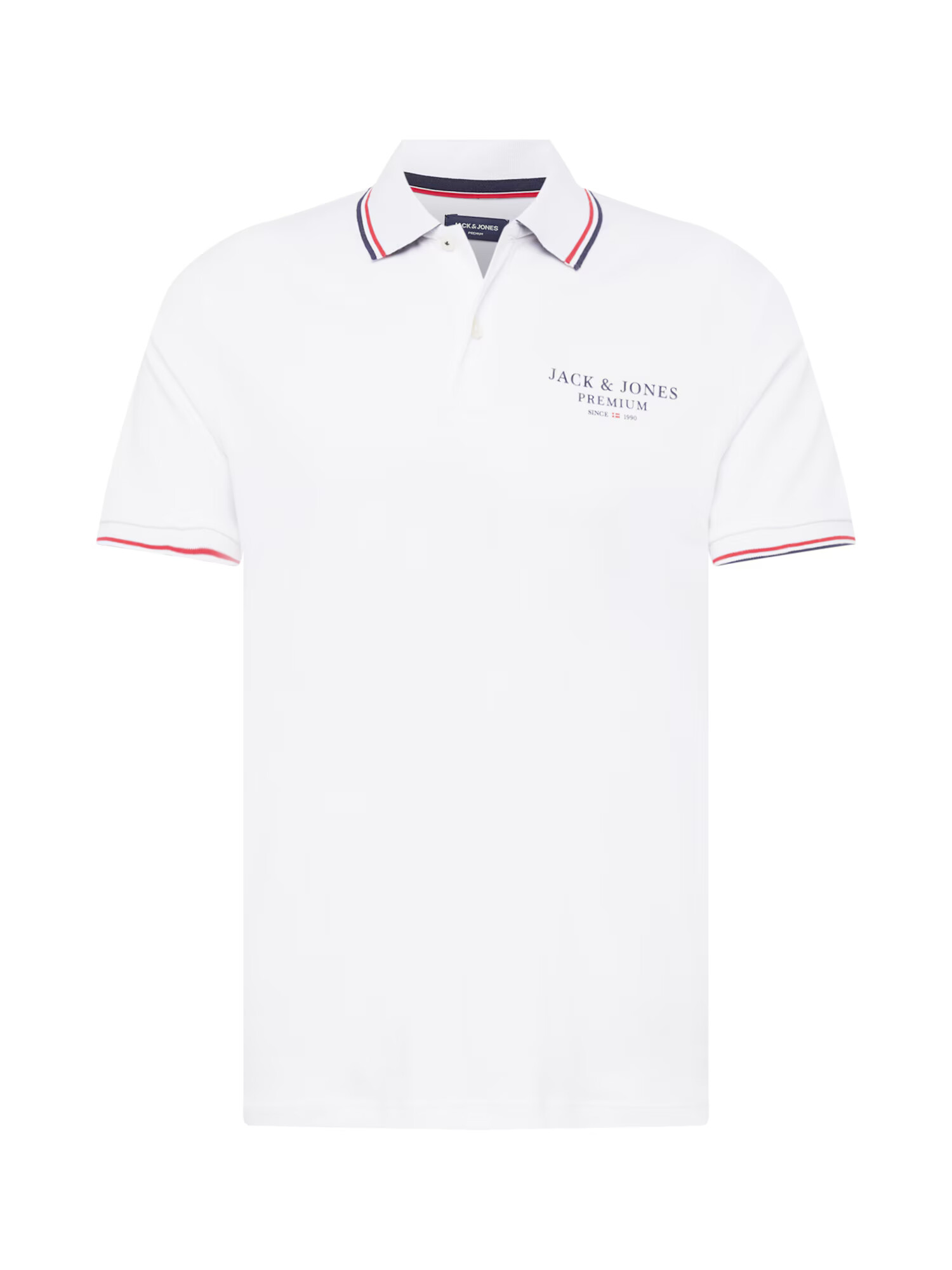 JACK & JONES Majica 'ASTON' mornarska / rdeča / bela - Pepit.si