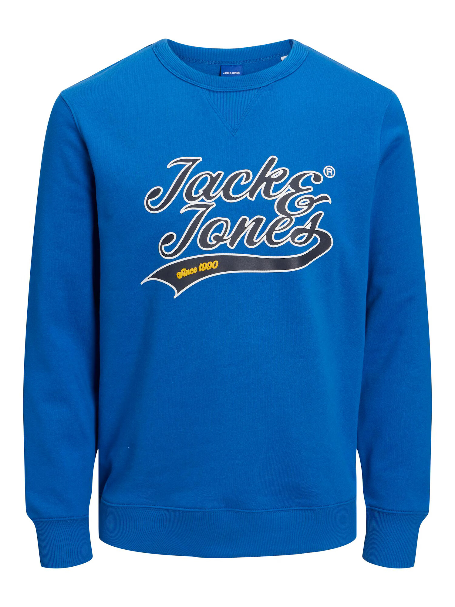 JACK & JONES Majica 'BECKS' marine / zlato-rumena / črna / bela - Pepit.si