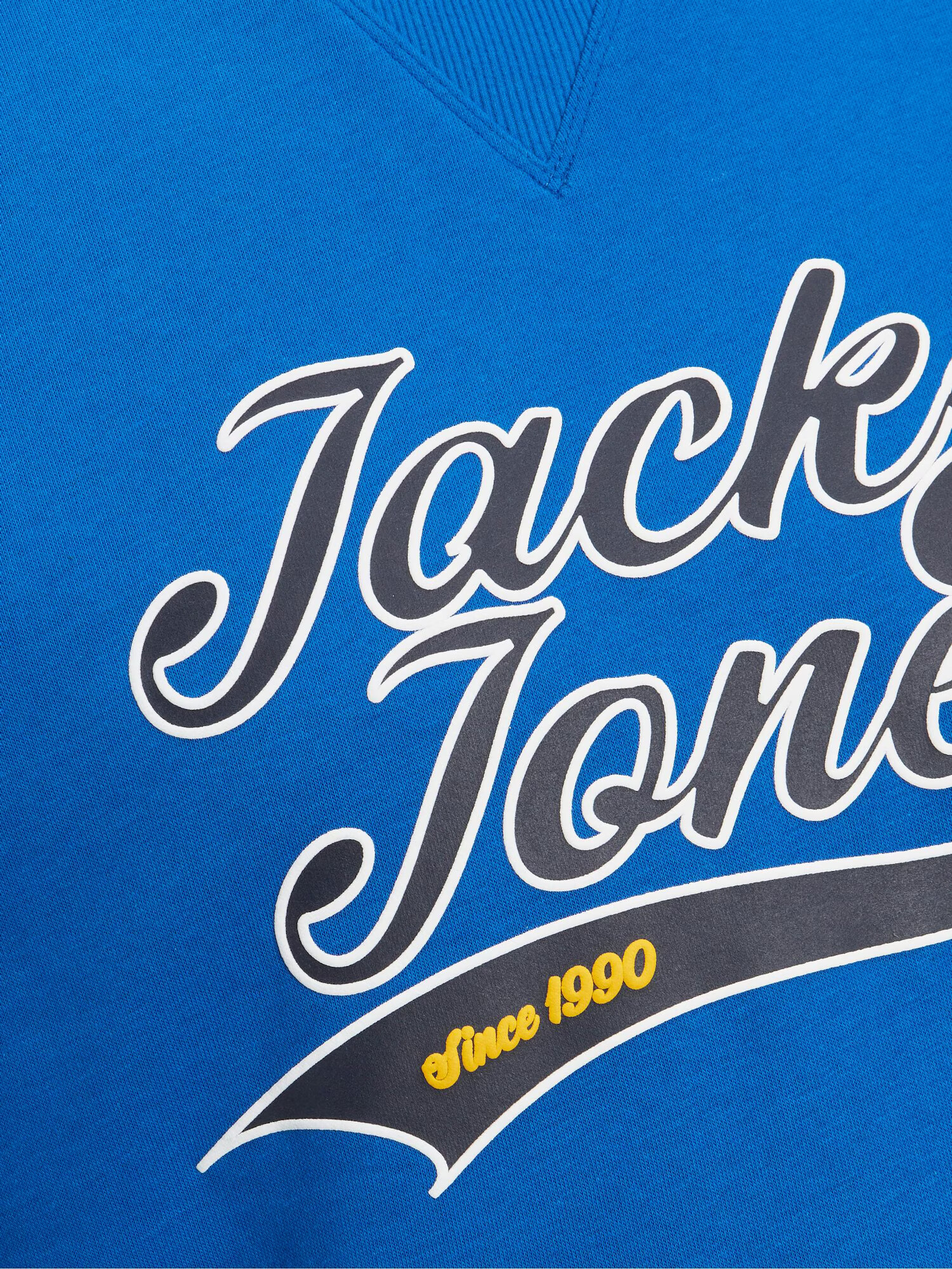 JACK & JONES Majica 'BECKS' marine / zlato-rumena / črna / bela - Pepit.si