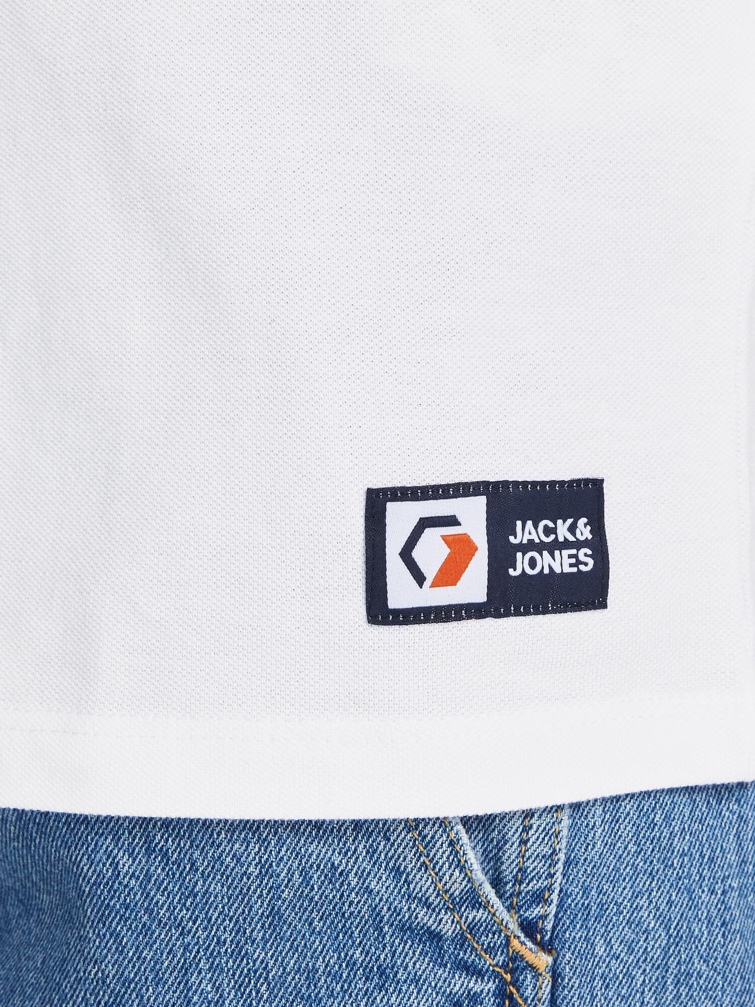 JACK & JONES Majica 'Logan' mornarska / grenada / bela - Pepit.si