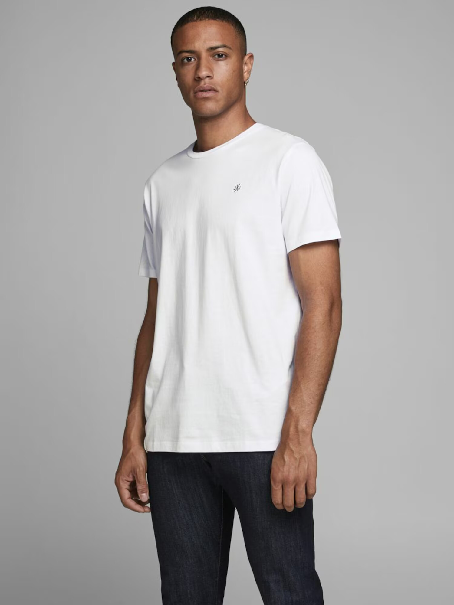 JACK & JONES Majica temno modra / svetlo siva / oliva / črna / bela - Pepit.si