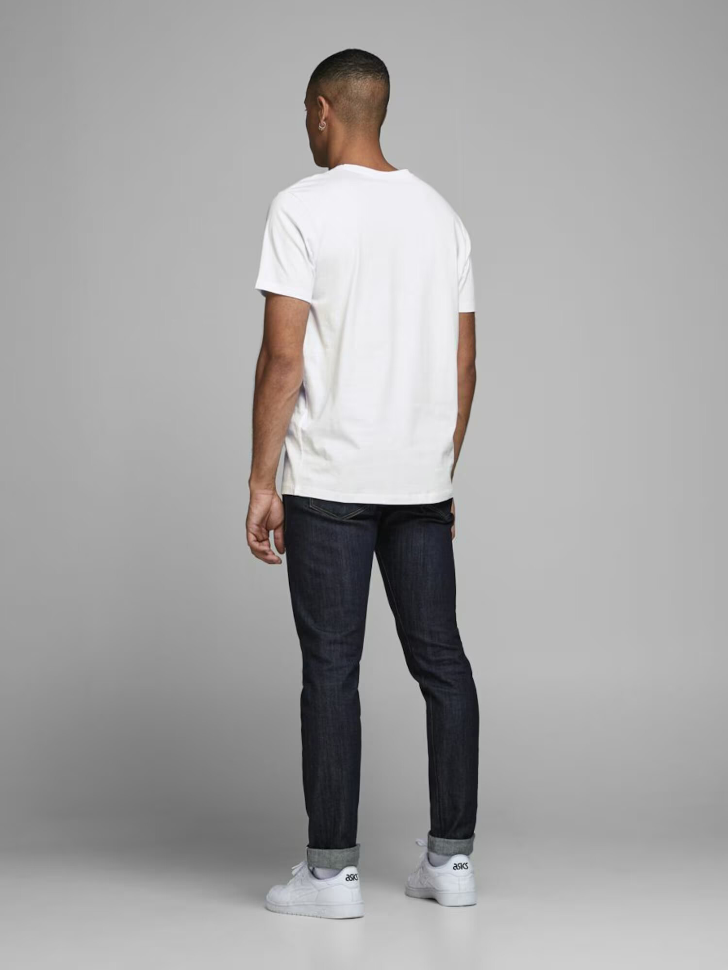 JACK & JONES Majica temno modra / svetlo siva / oliva / črna / bela - Pepit.si