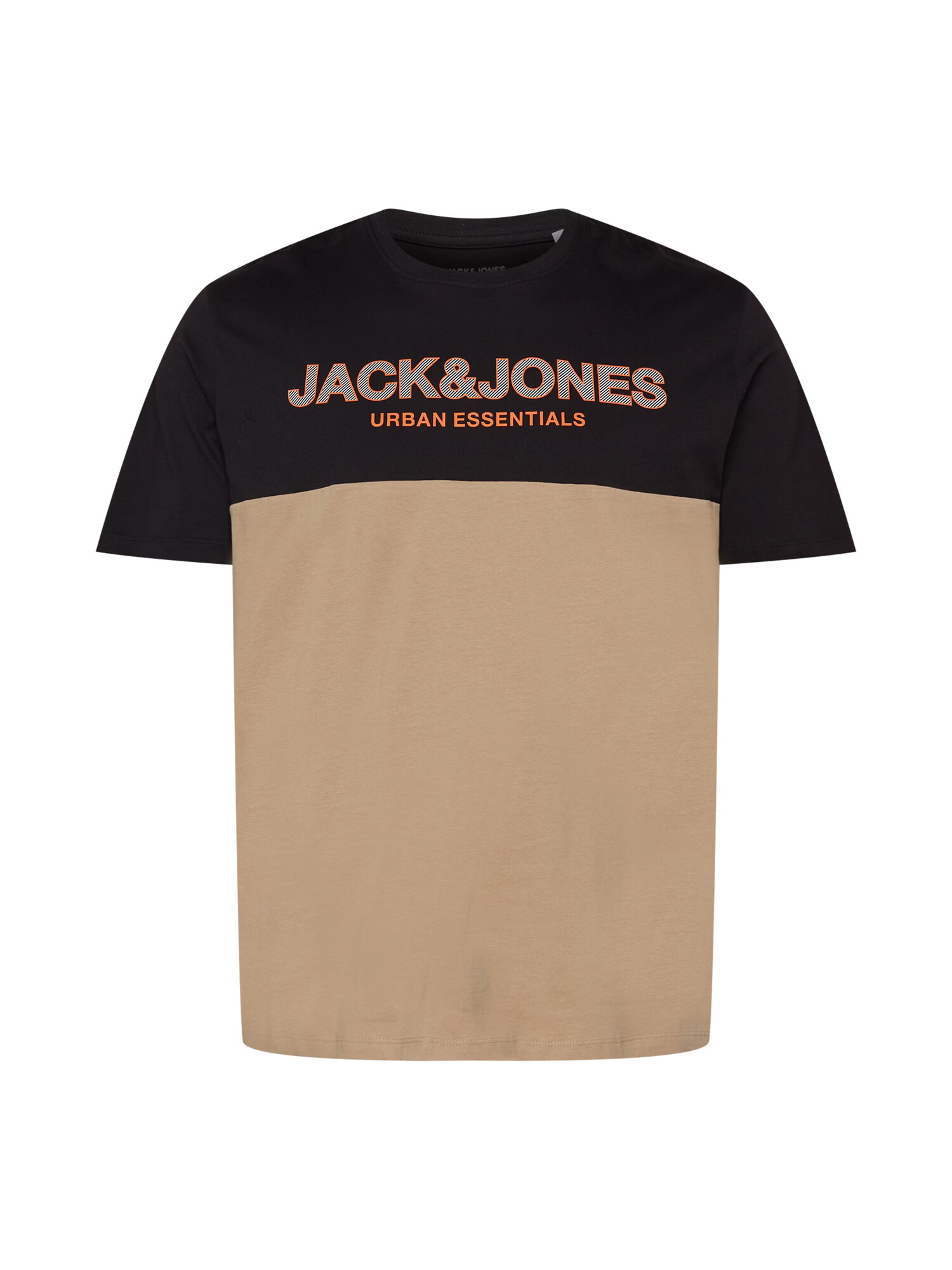 Jack & Jones Plus Majica bež / oranžna / črna - Pepit.si