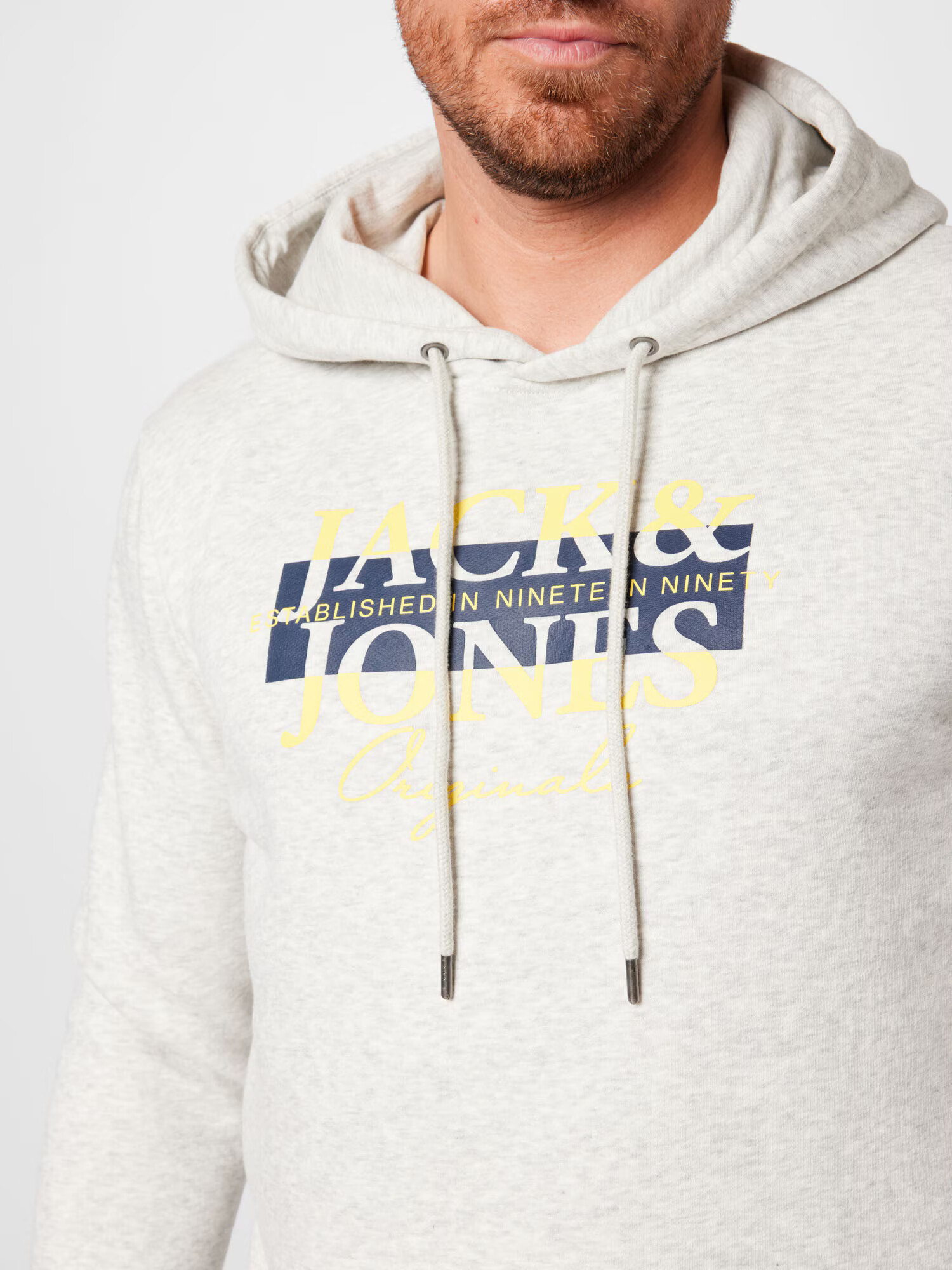 JACK & JONES Majica 'BOOSTER' progasto bež / temno modra / rumena - Pepit.si