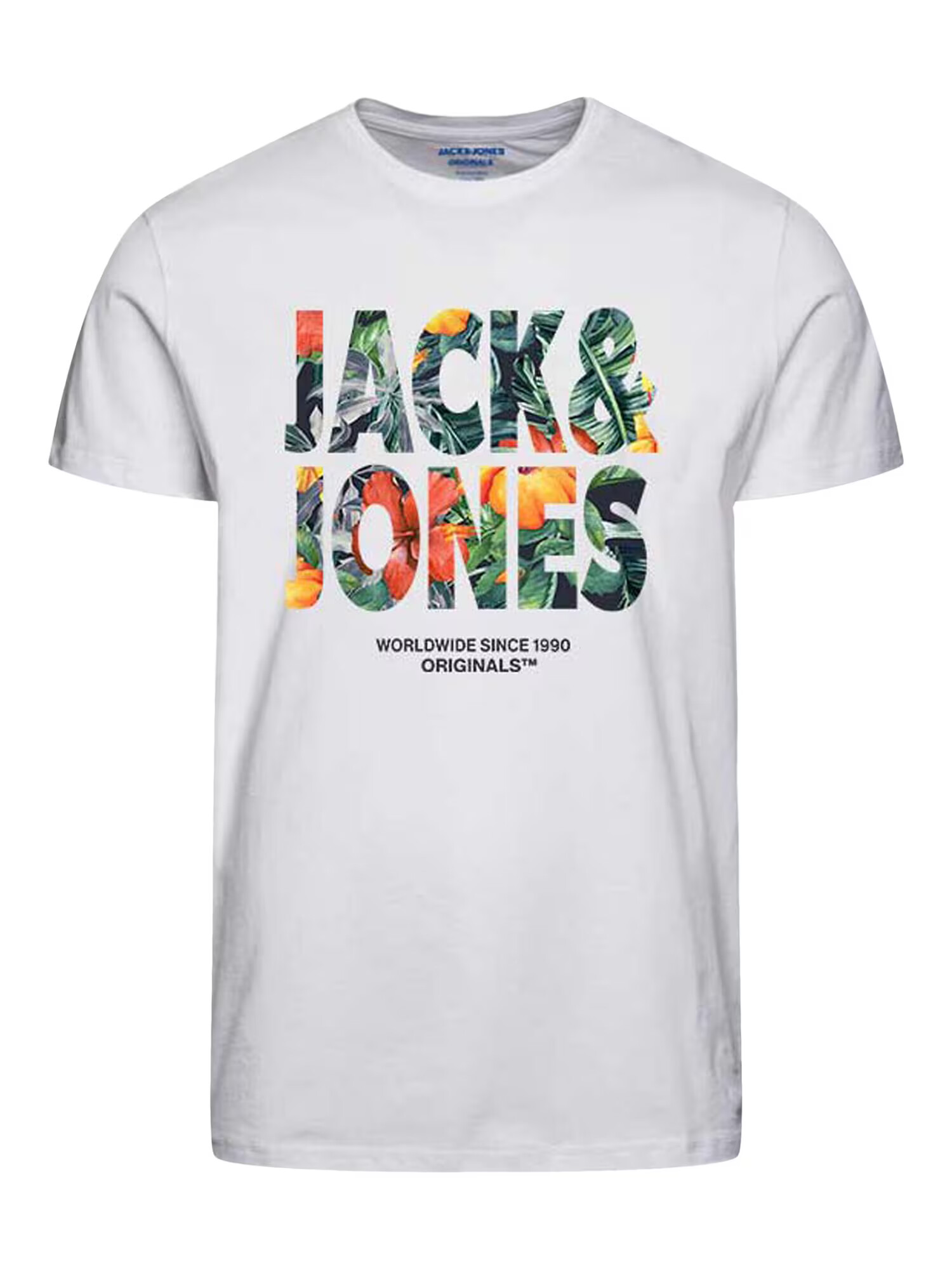 JACK & JONES Majica 'BOOSTER' zelena / oranžna / črna / bela - Pepit.si