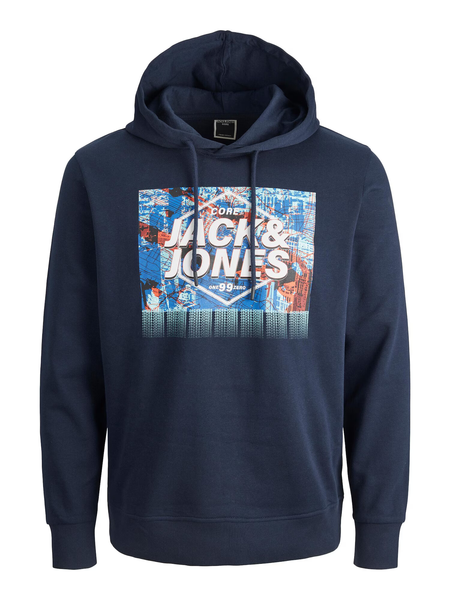 JACK & JONES Majica 'Caleb' temno modra / mešane barve - Pepit.si