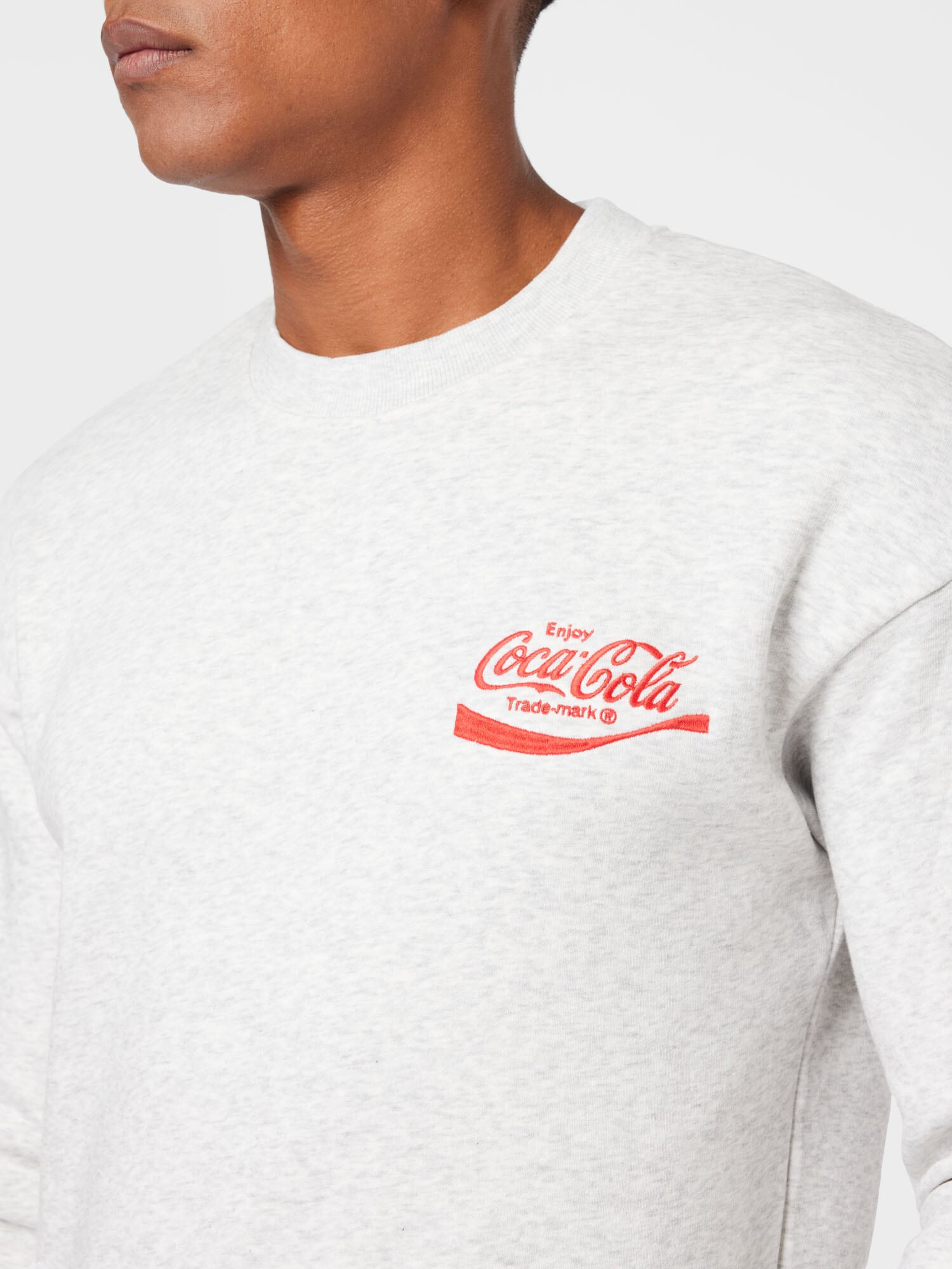 JACK & JONES Majica 'COCA COLA' ognjeno rdeča / pegasto bela - Pepit.si