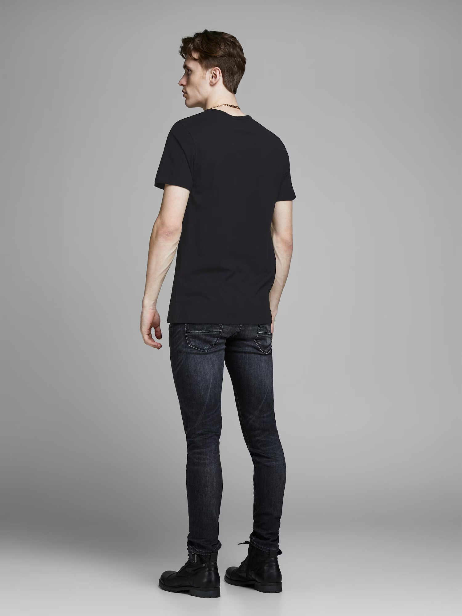 JACK & JONES Majica črna - Pepit.si