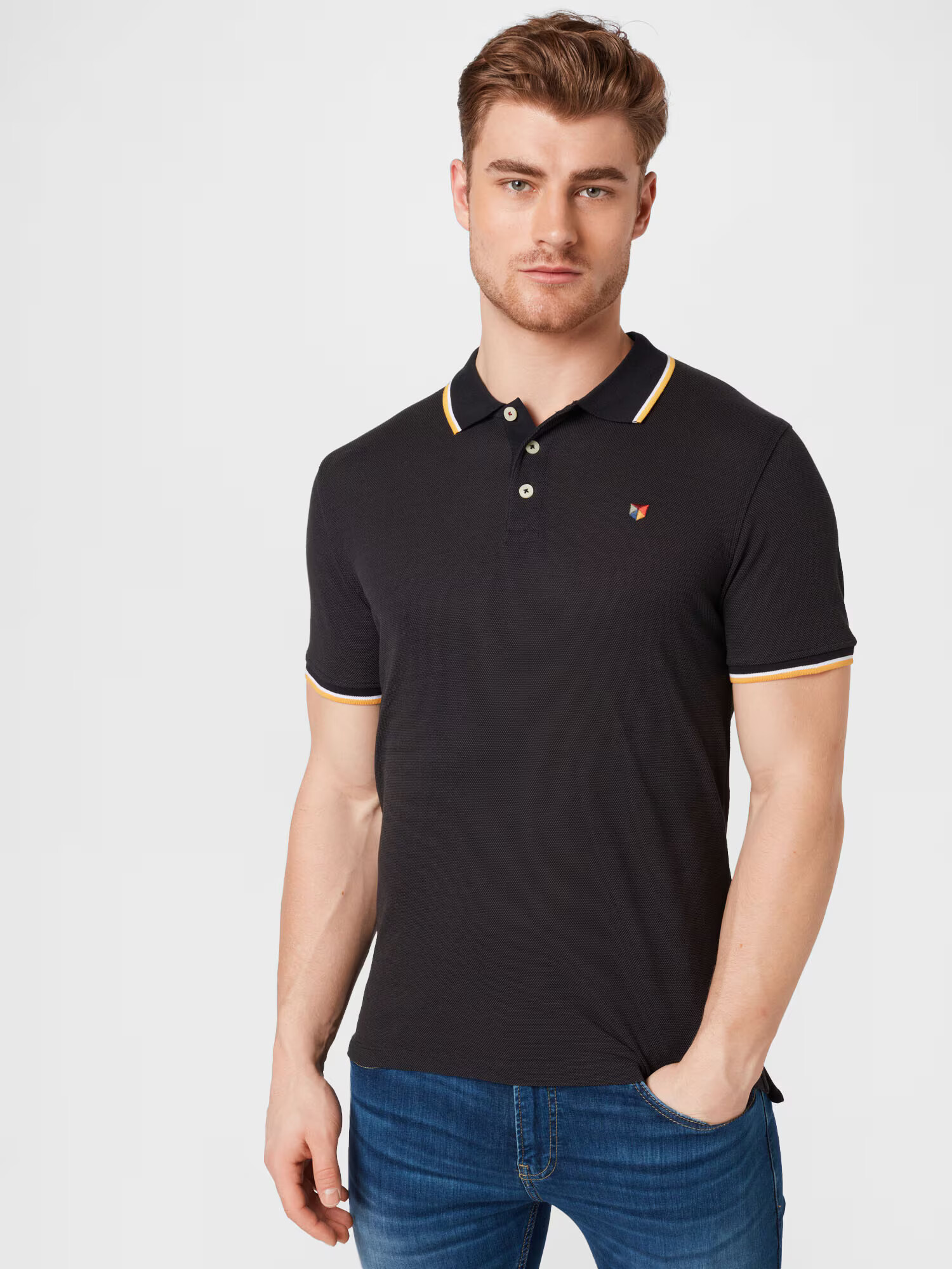 JACK & JONES Majica modra / rumena / rdeča / črna / bela - Pepit.si