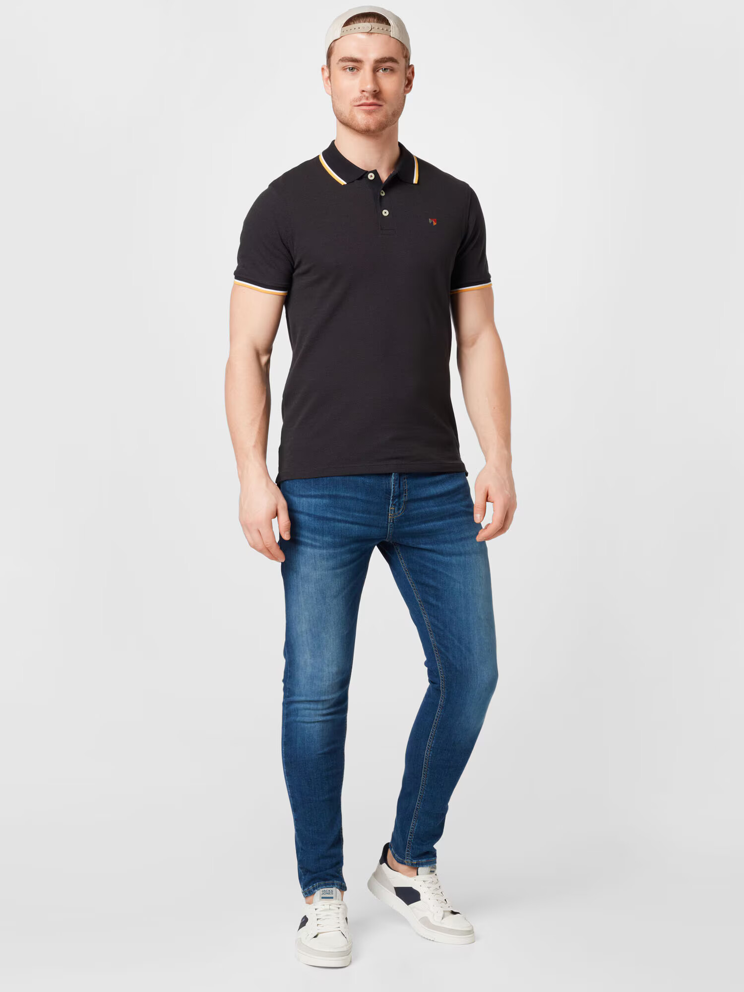 JACK & JONES Majica modra / rumena / rdeča / črna / bela - Pepit.si