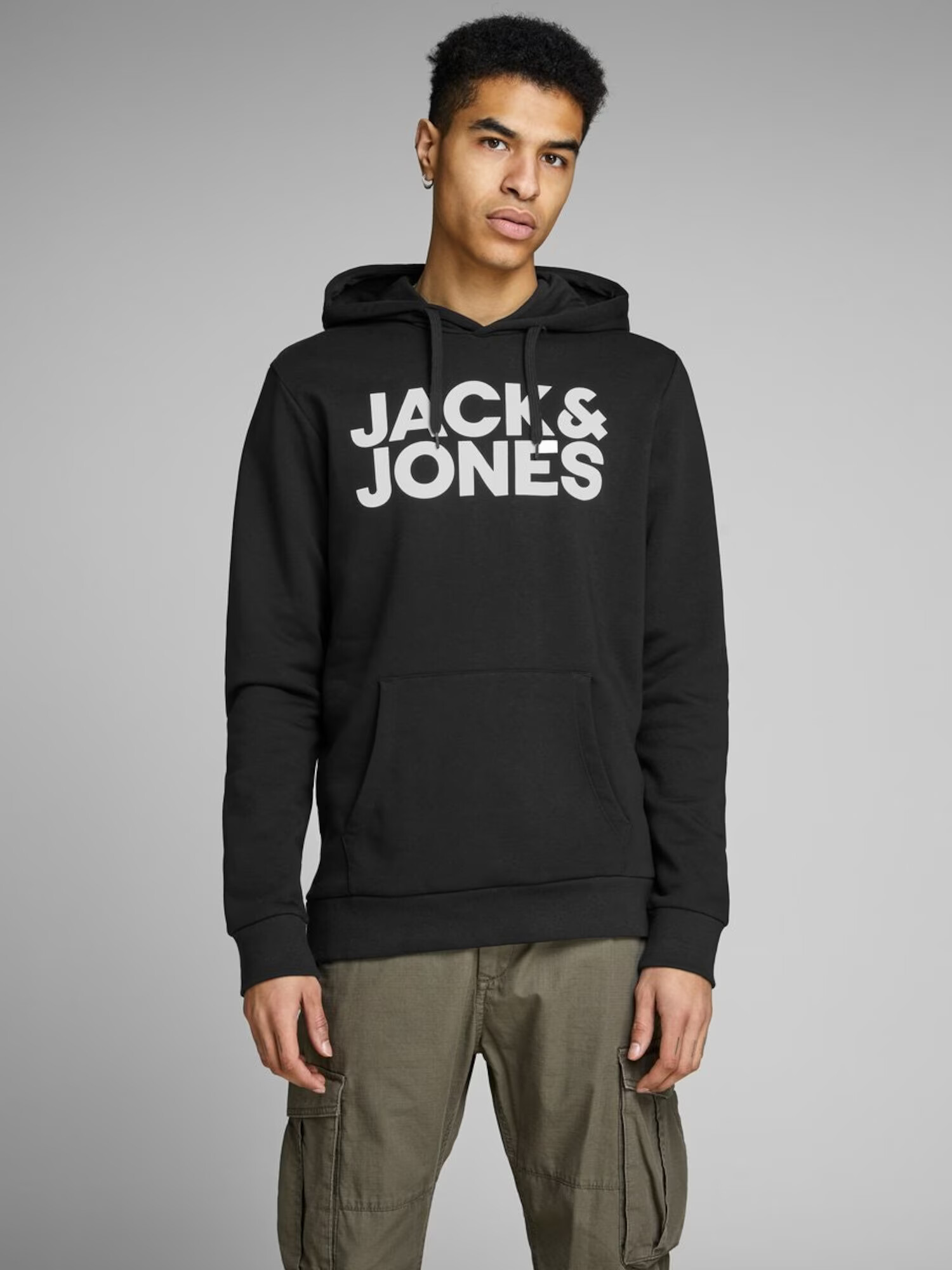 JACK & JONES Majica črna / bela - Pepit.si