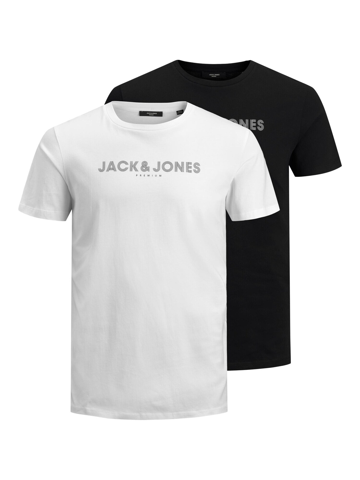 JACK & JONES Majica črna / bela - Pepit.si