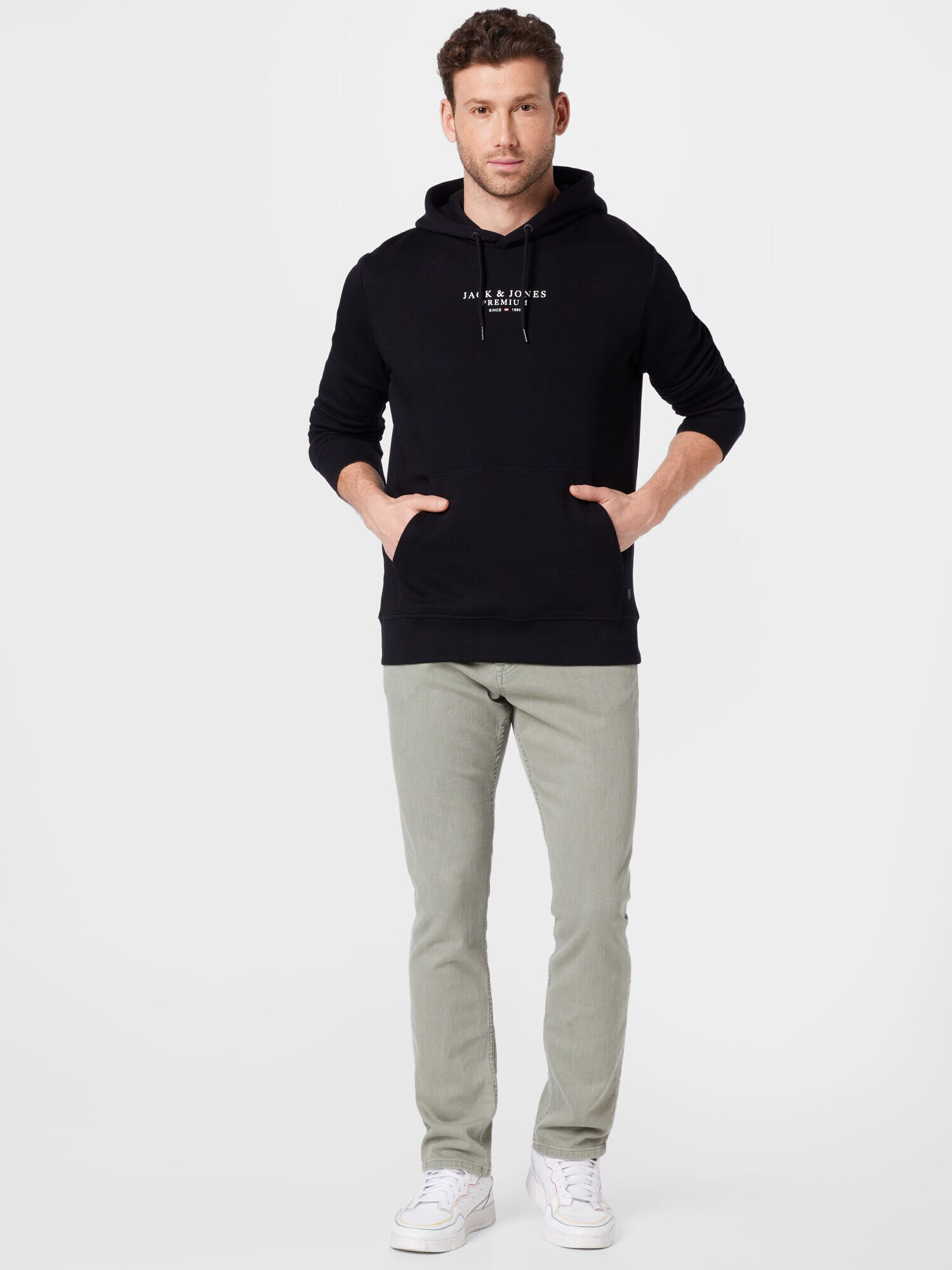 JACK & JONES Majica črna / bela - Pepit.si