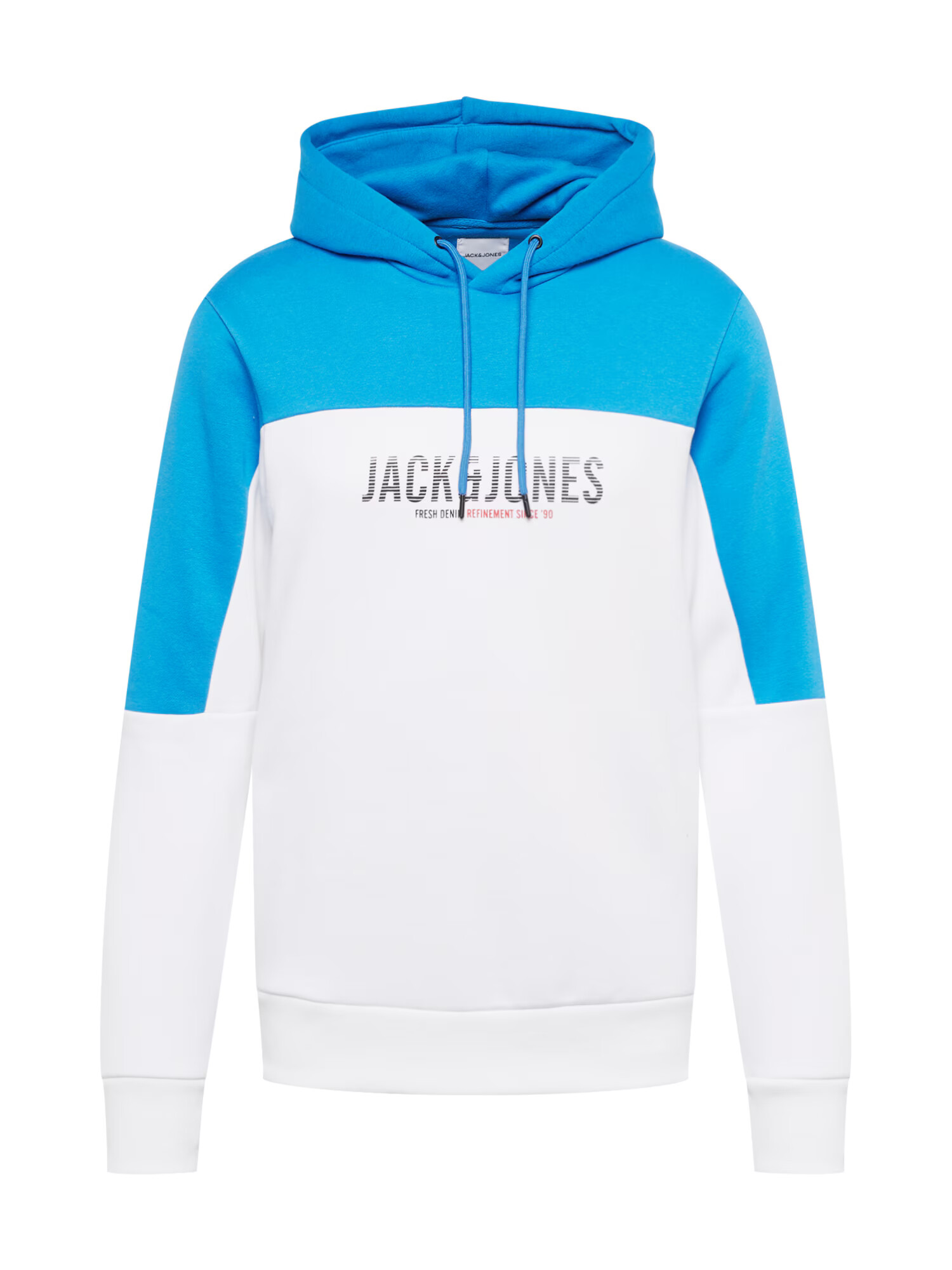 JACK & JONES Majica 'DAN' azur / pastelno rdeča / črna / bela - Pepit.si