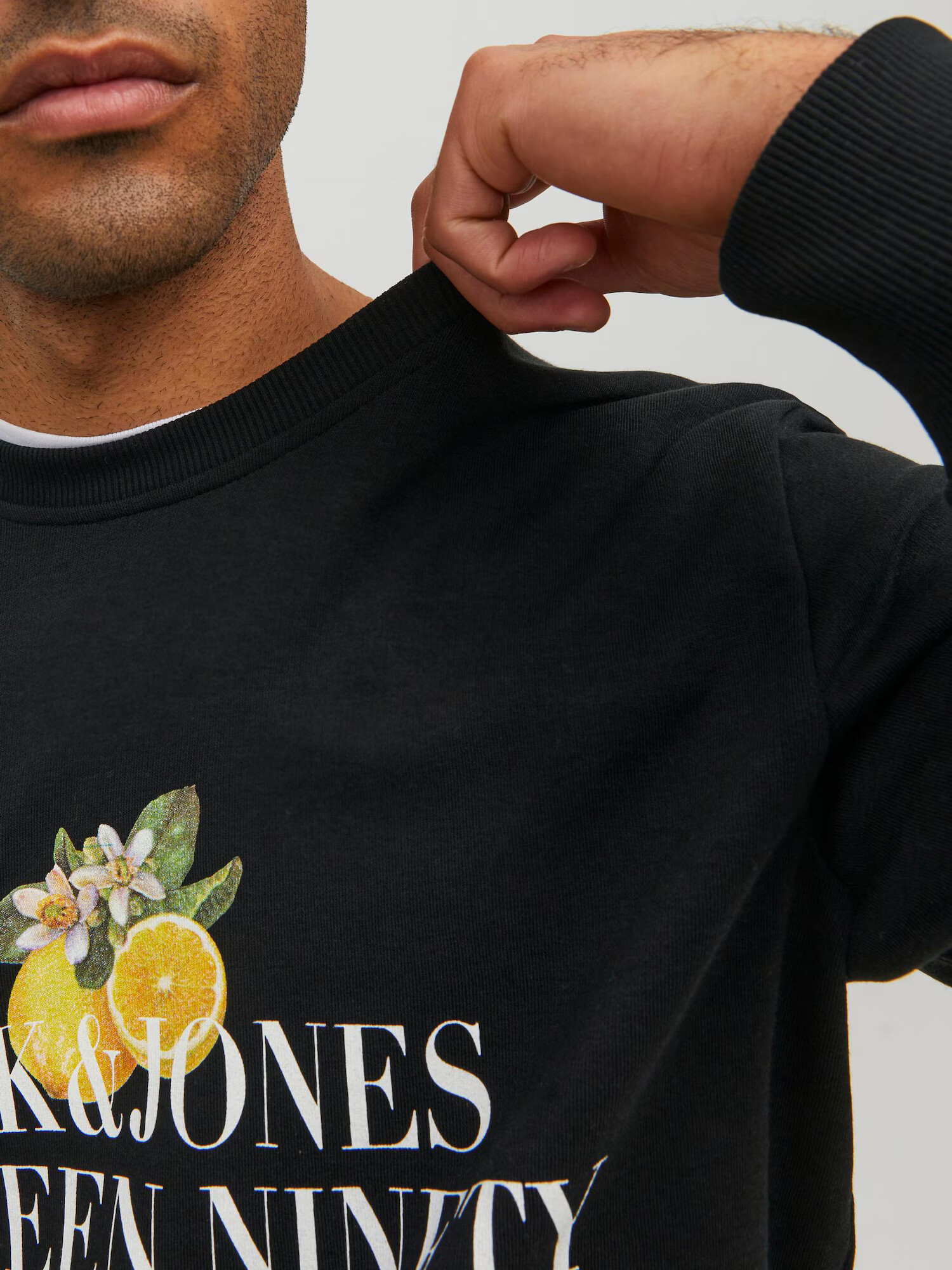 JACK & JONES Majica 'Flores' rumena / zelena / črna / bela - Pepit.si