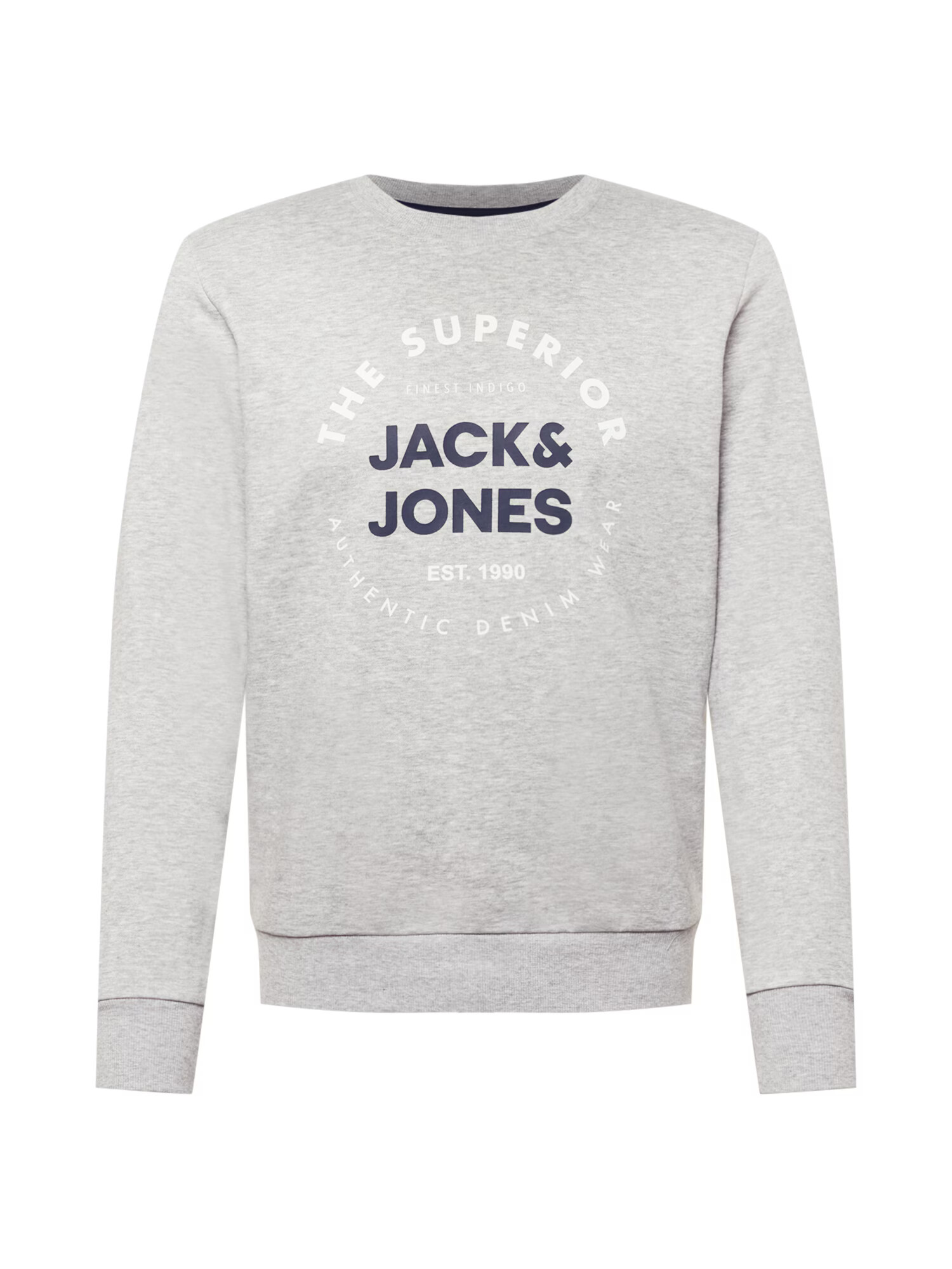 JACK & JONES Majica 'HERRO' siva / bela / marine - Pepit.si