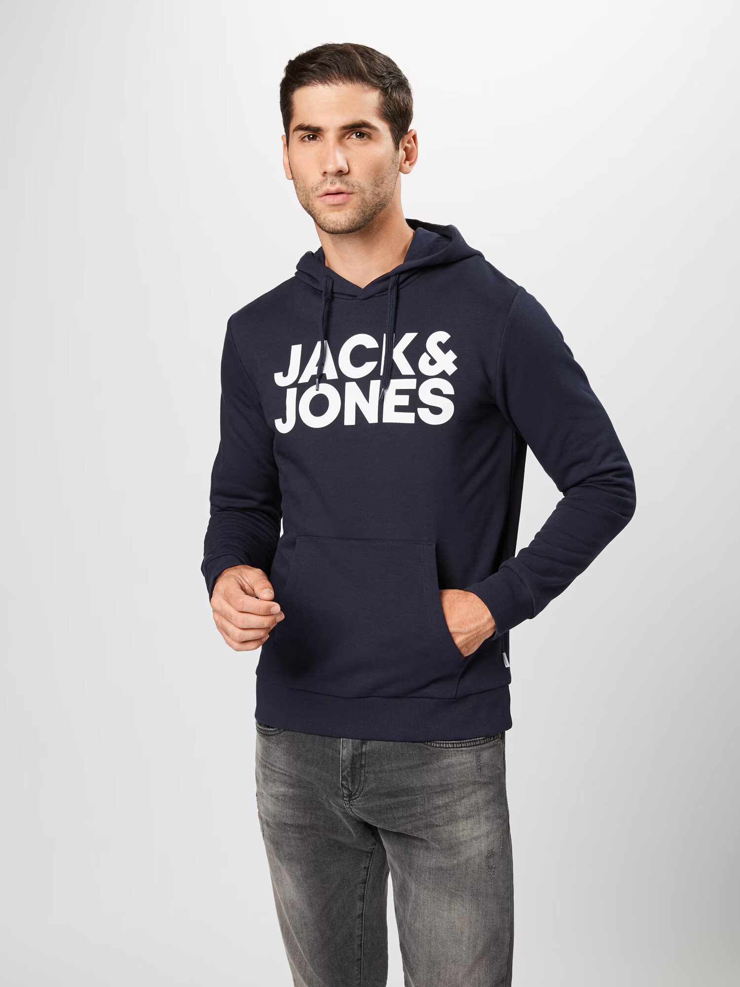 JACK & JONES Majica mornarska / bela - Pepit.si