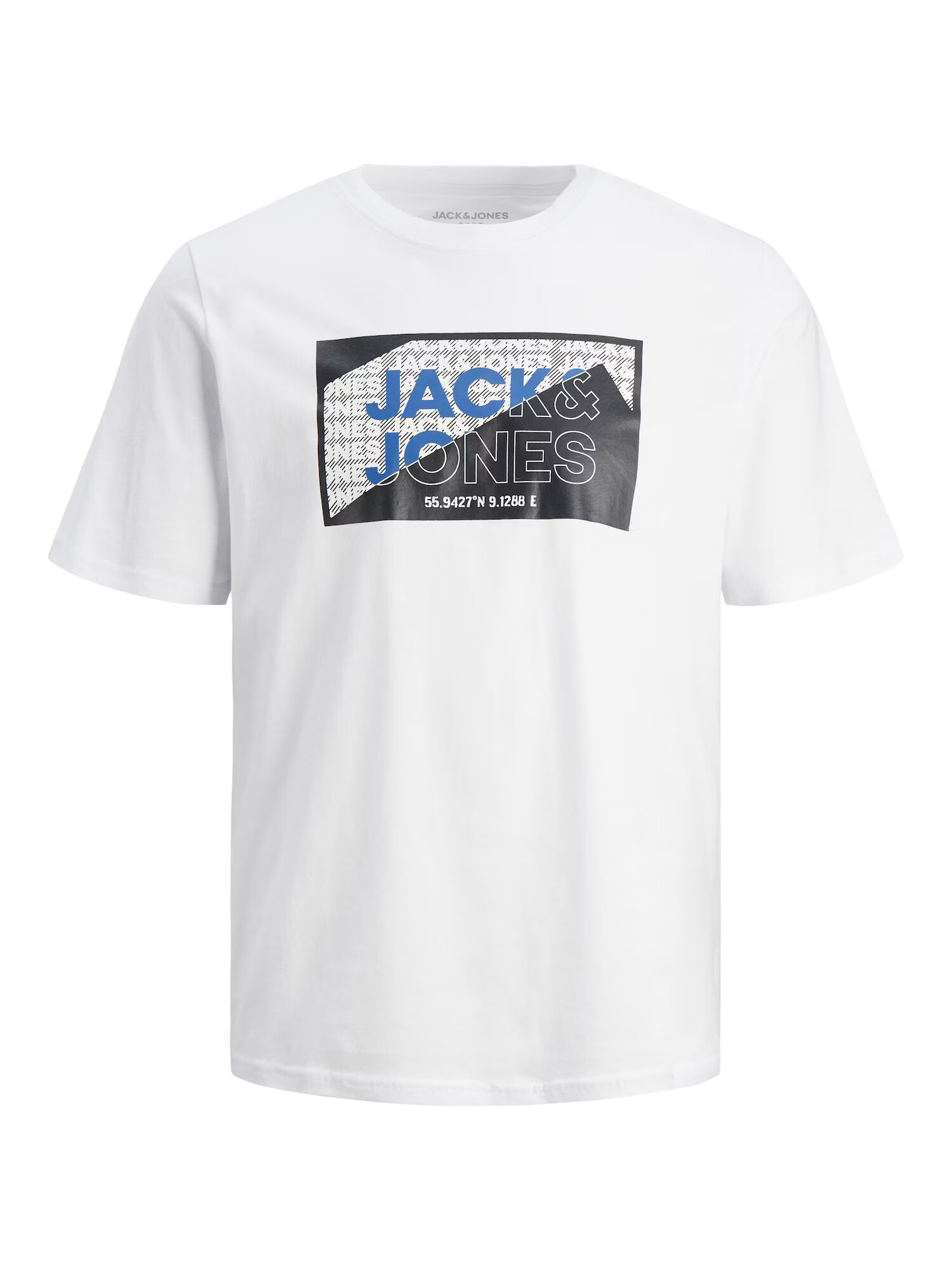 JACK & JONES Majica 'LOGAN' nočno modra / bela - Pepit.si