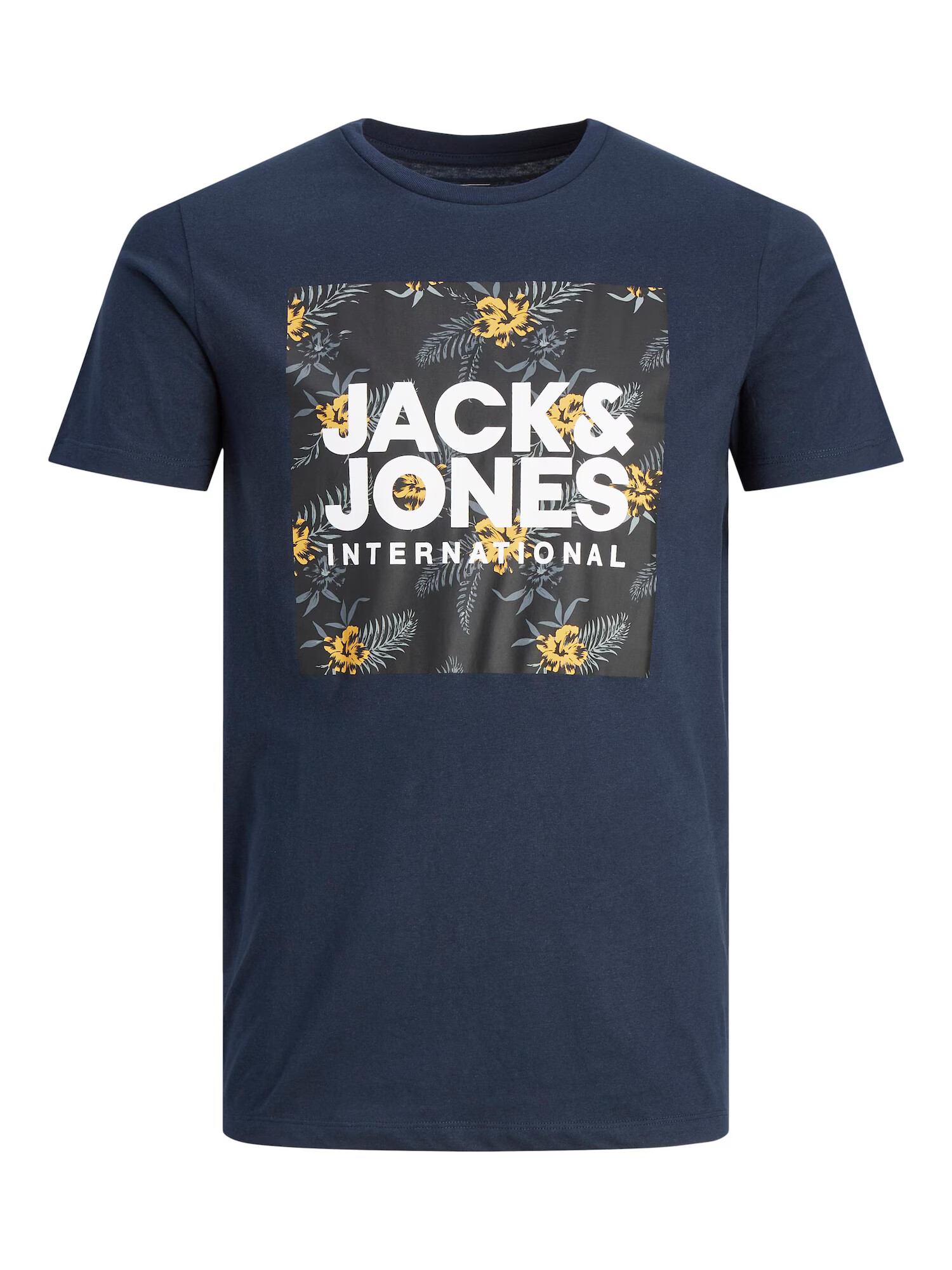 JACK & JONES Majica 'Loky' temno modra / mešane barve / črna / bela - Pepit.si