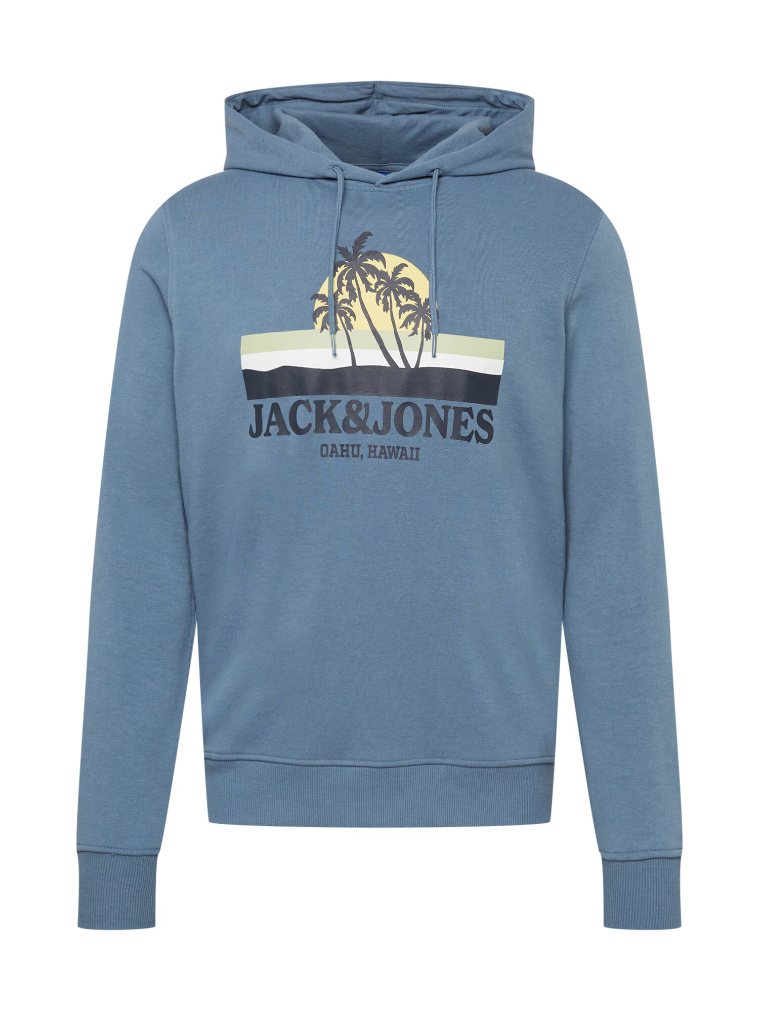 JACK & JONES Majica 'Malibu' dimno modra / rumena / črna / bela - Pepit.si