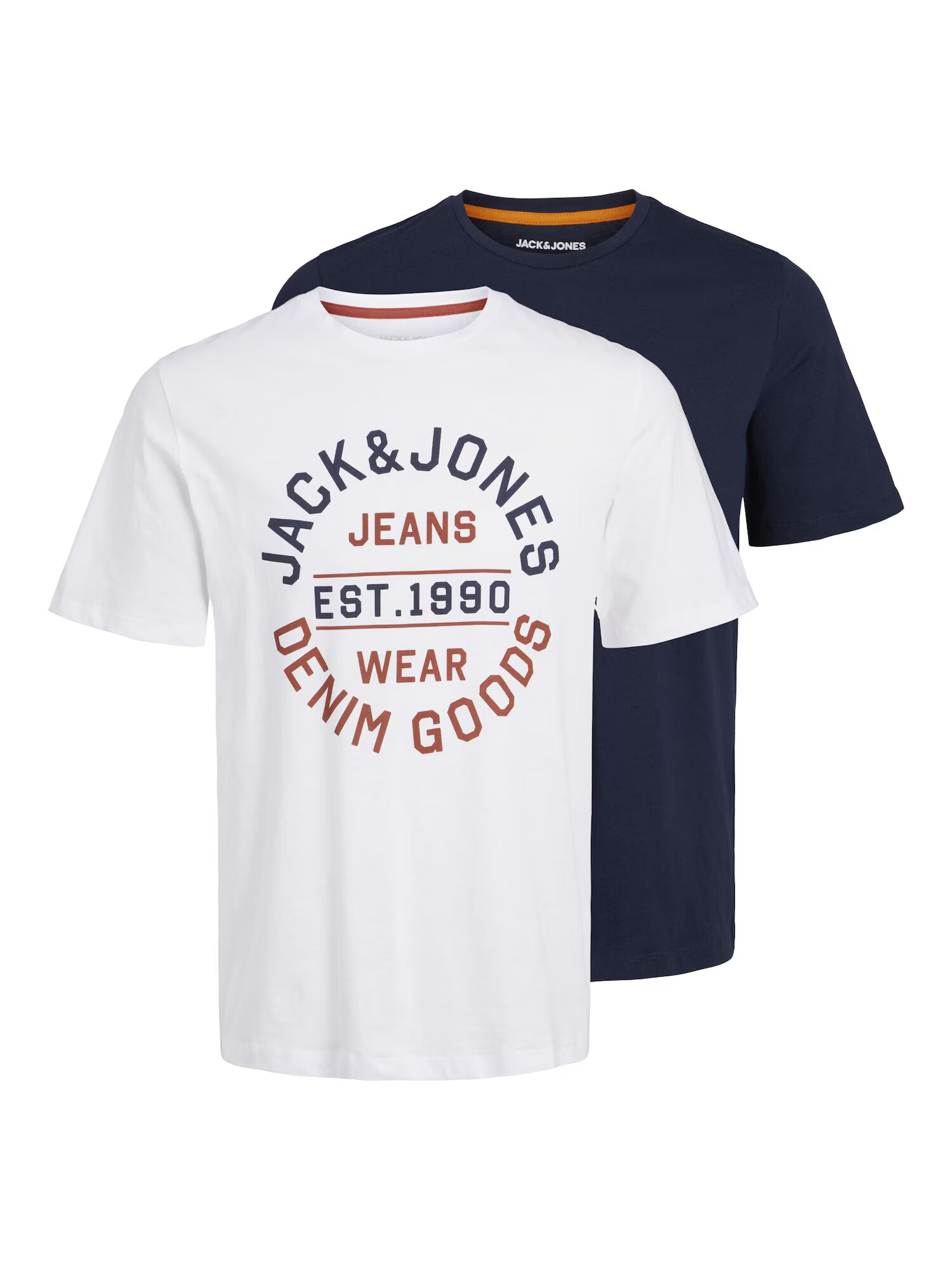 JACK & JONES Majica 'MIKK' mornarska / bela - Pepit.si