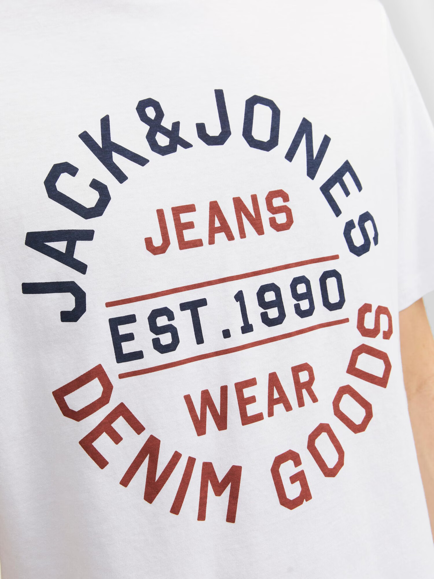 JACK & JONES Majica 'MIKK' mornarska / bela - Pepit.si