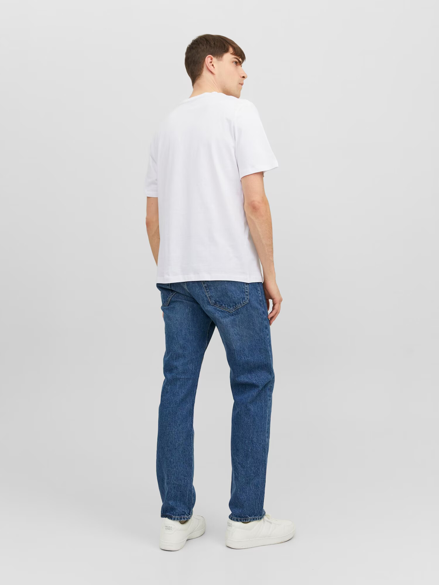 JACK & JONES Majica 'MIKK' mornarska / bela - Pepit.si