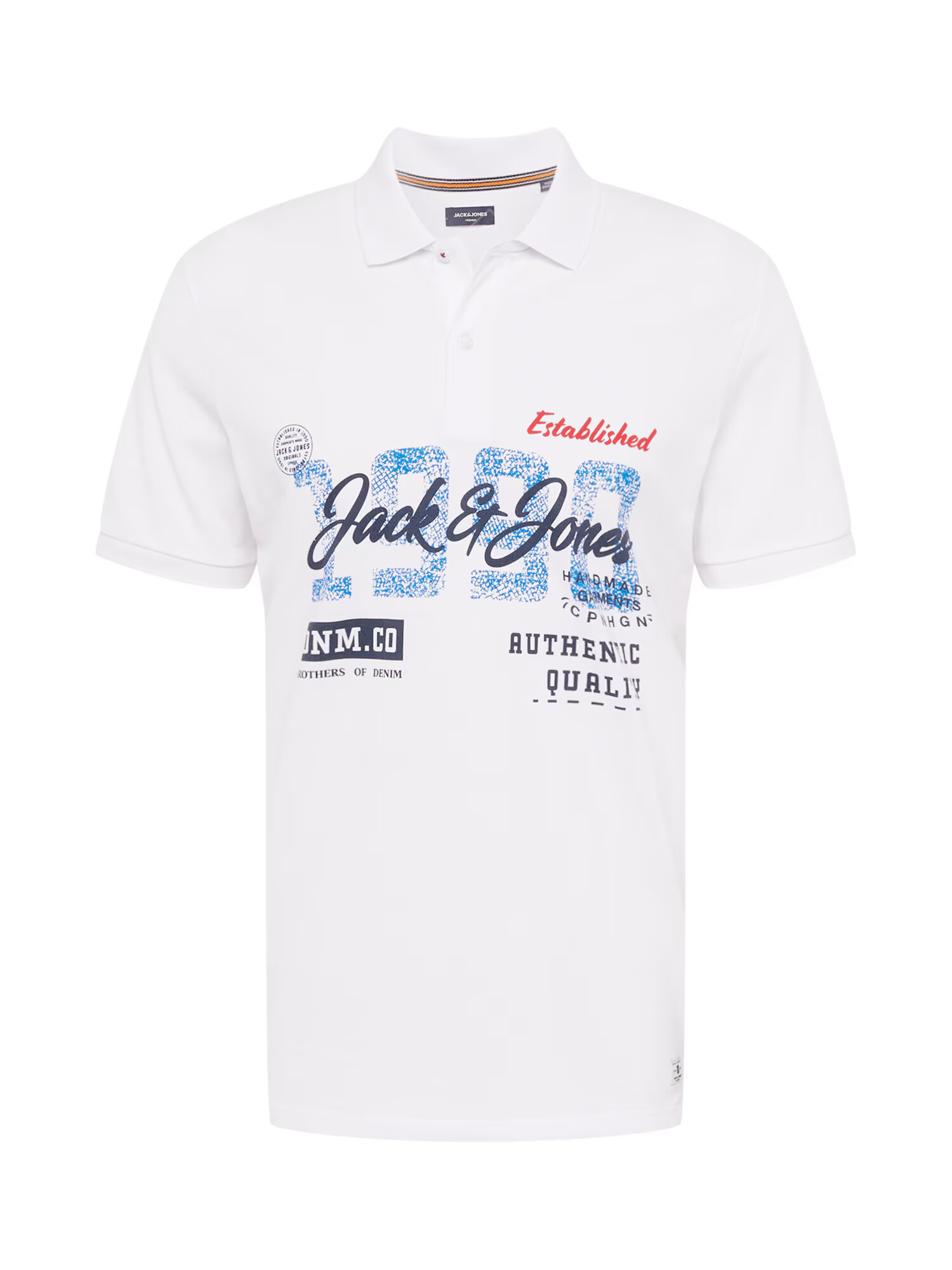 JACK & JONES Majica modra / nočno modra / rdeča / bela - Pepit.si