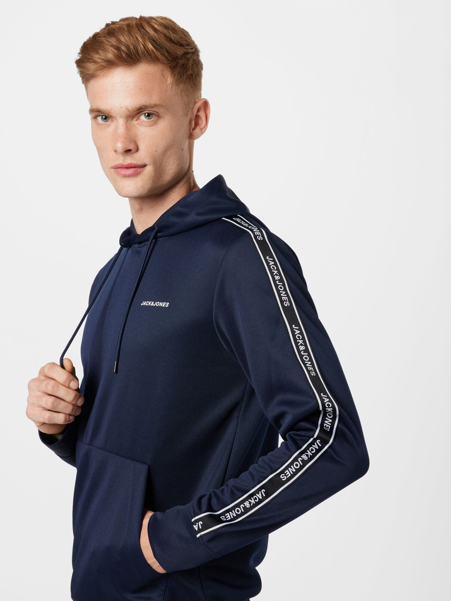 JACK & JONES Majica mornarska / bela - Pepit.si