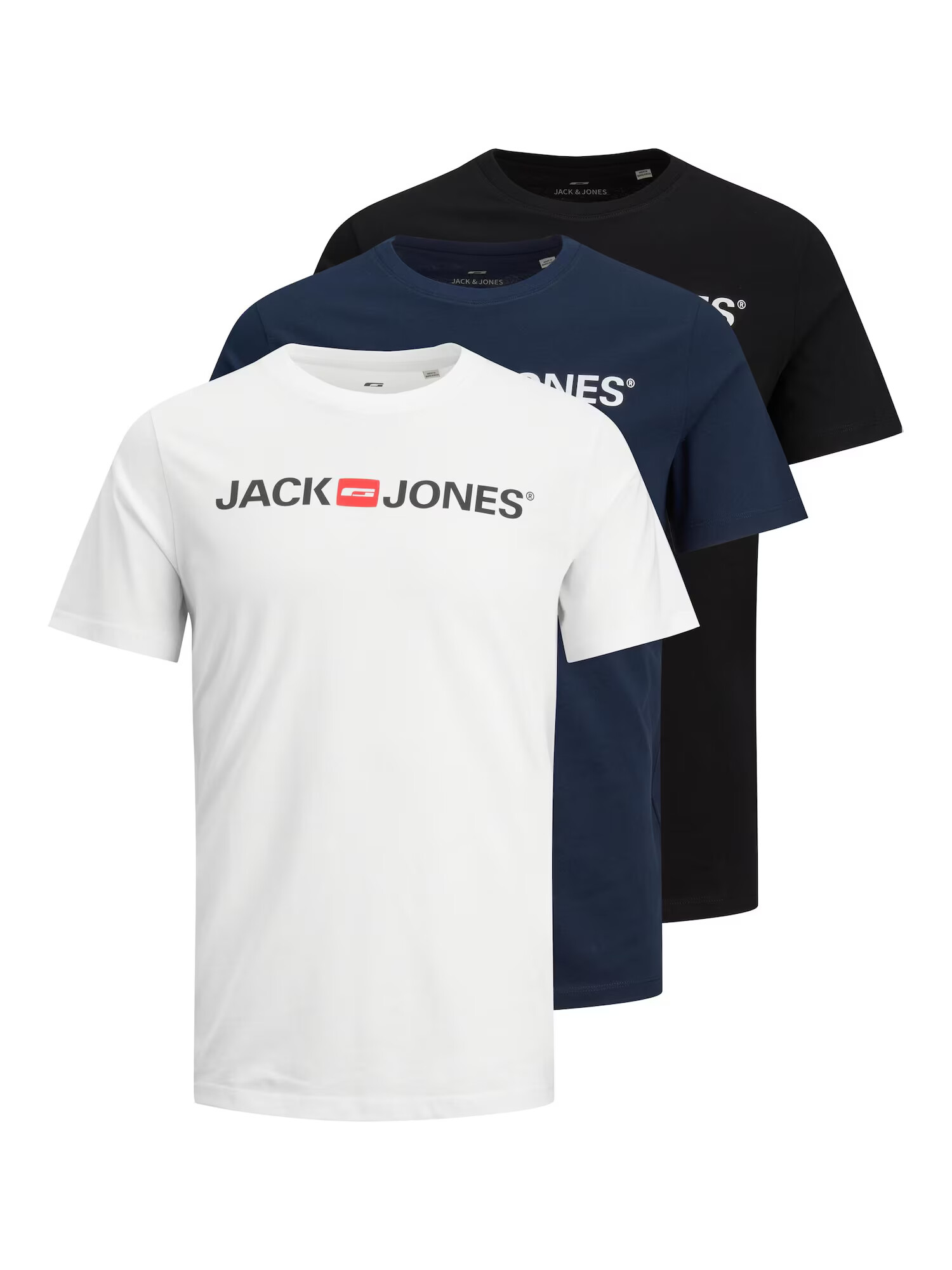 JACK & JONES Majica mornarska / rdeča / črna / bela - Pepit.si