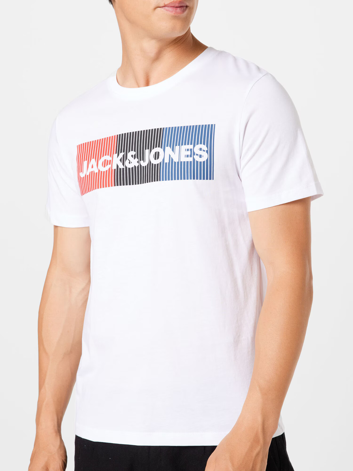 JACK & JONES Majica mornarska / rdeča / črna / bela - Pepit.si