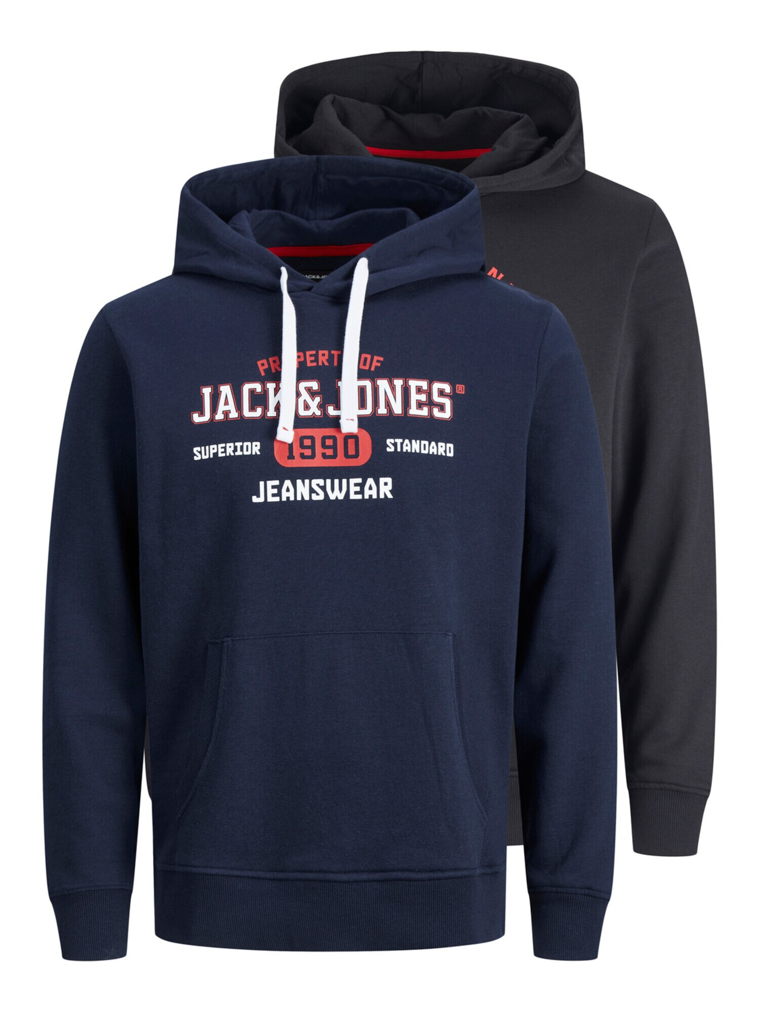 JACK & JONES Majica mornarska / rdeča / črna / bela - Pepit.si