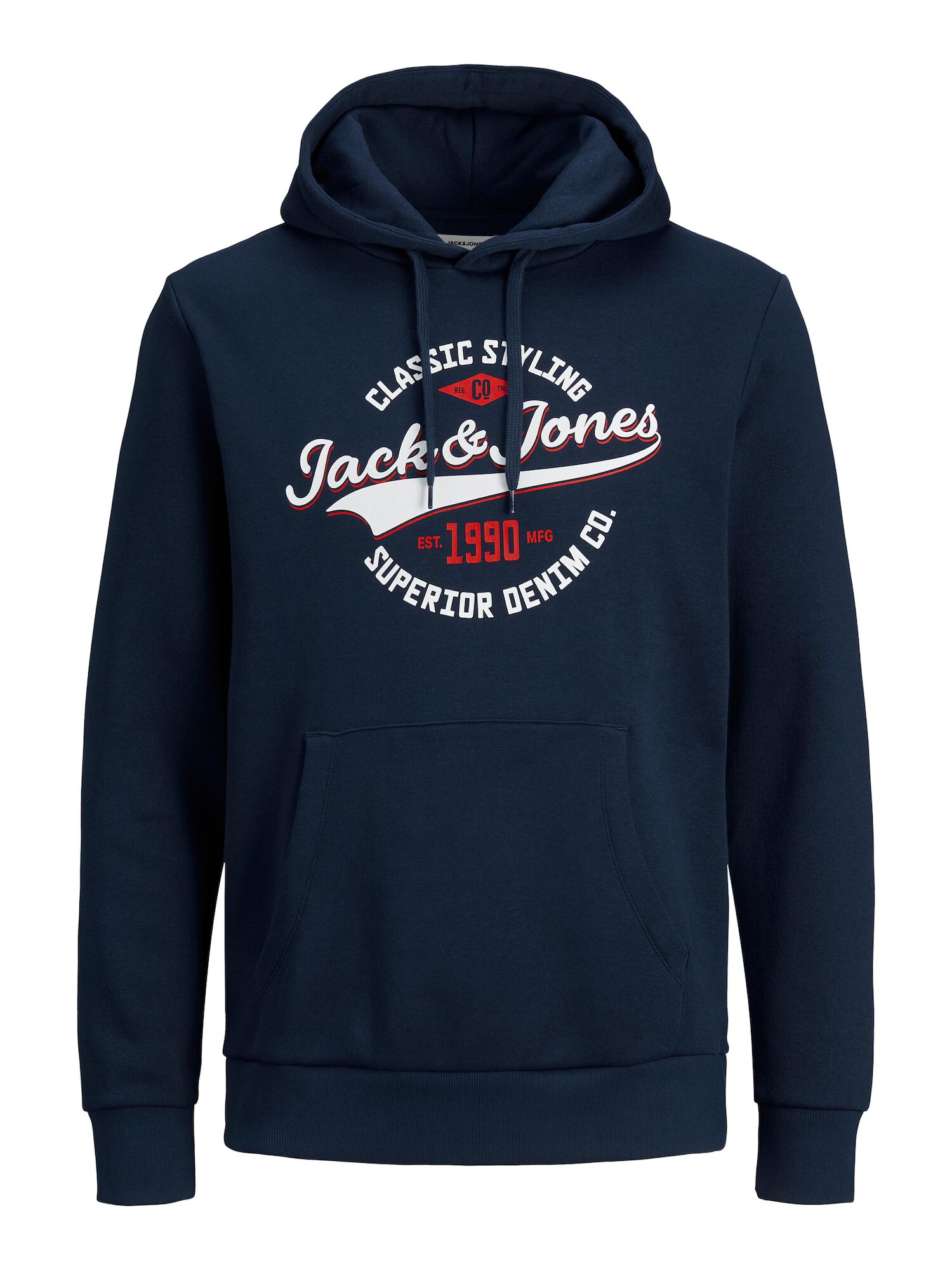 JACK & JONES Majica mornarska / rdeča / črna / bela - Pepit.si