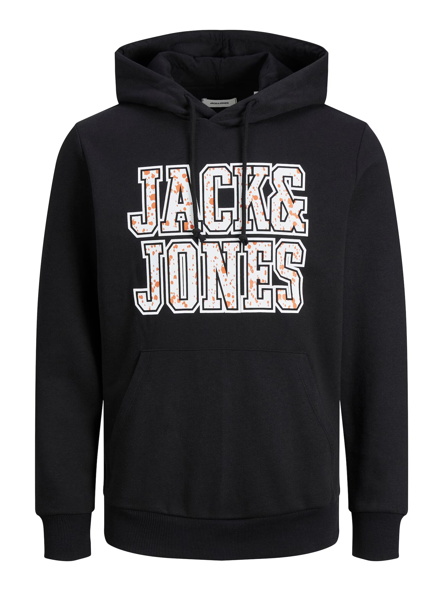 JACK & JONES Majica 'Neon' oranžna / črna / bela - Pepit.si