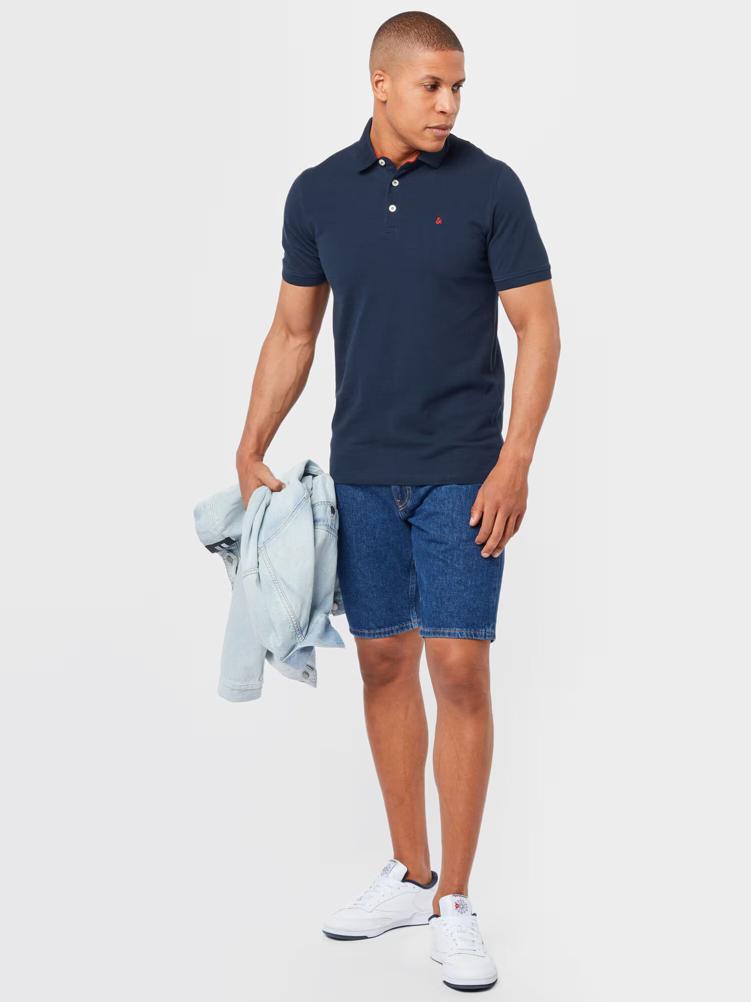 JACK & JONES Majica 'Paulos' mornarska / rdeča - Pepit.si