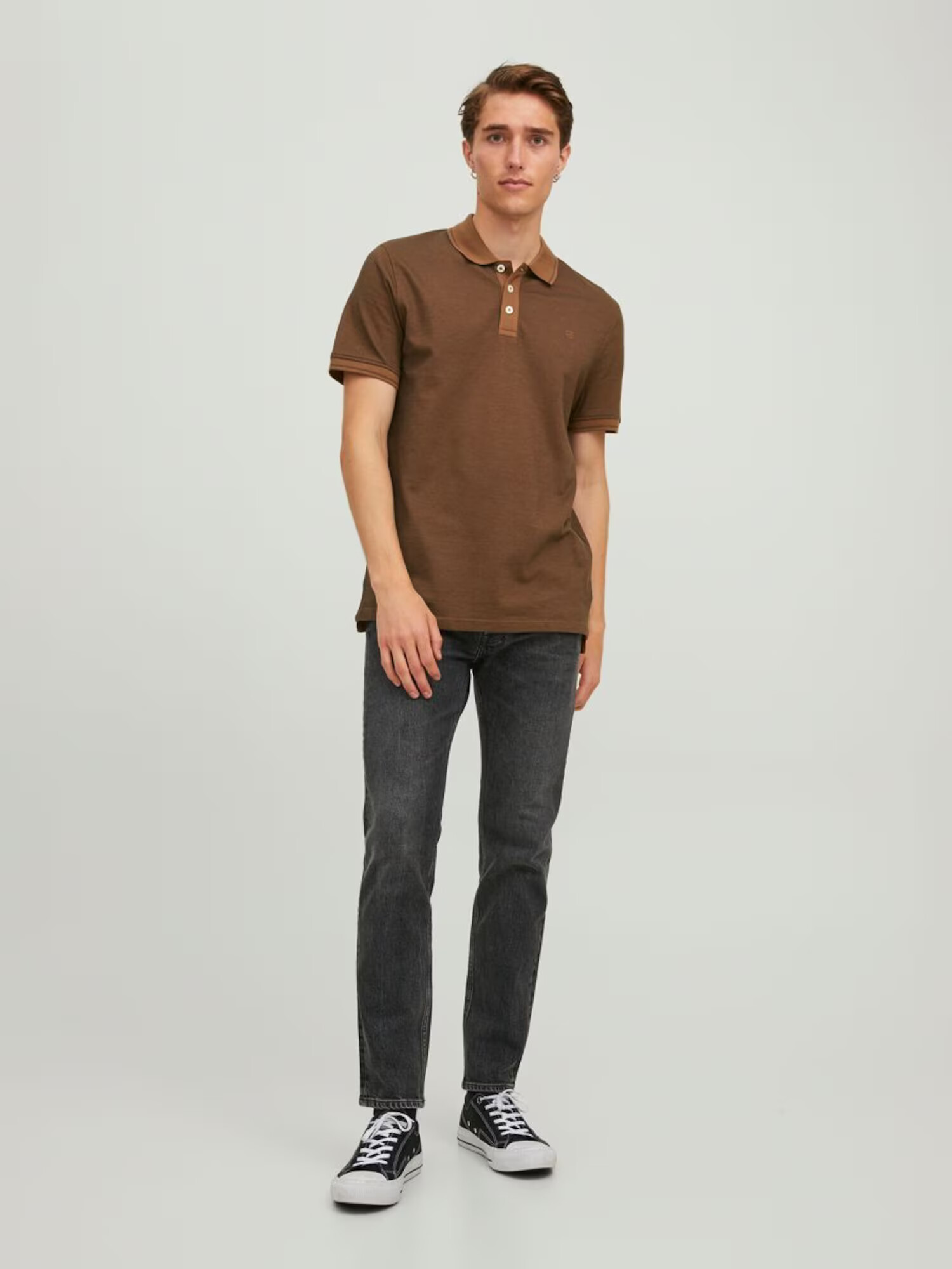 JACK & JONES Majica rjava - Pepit.si